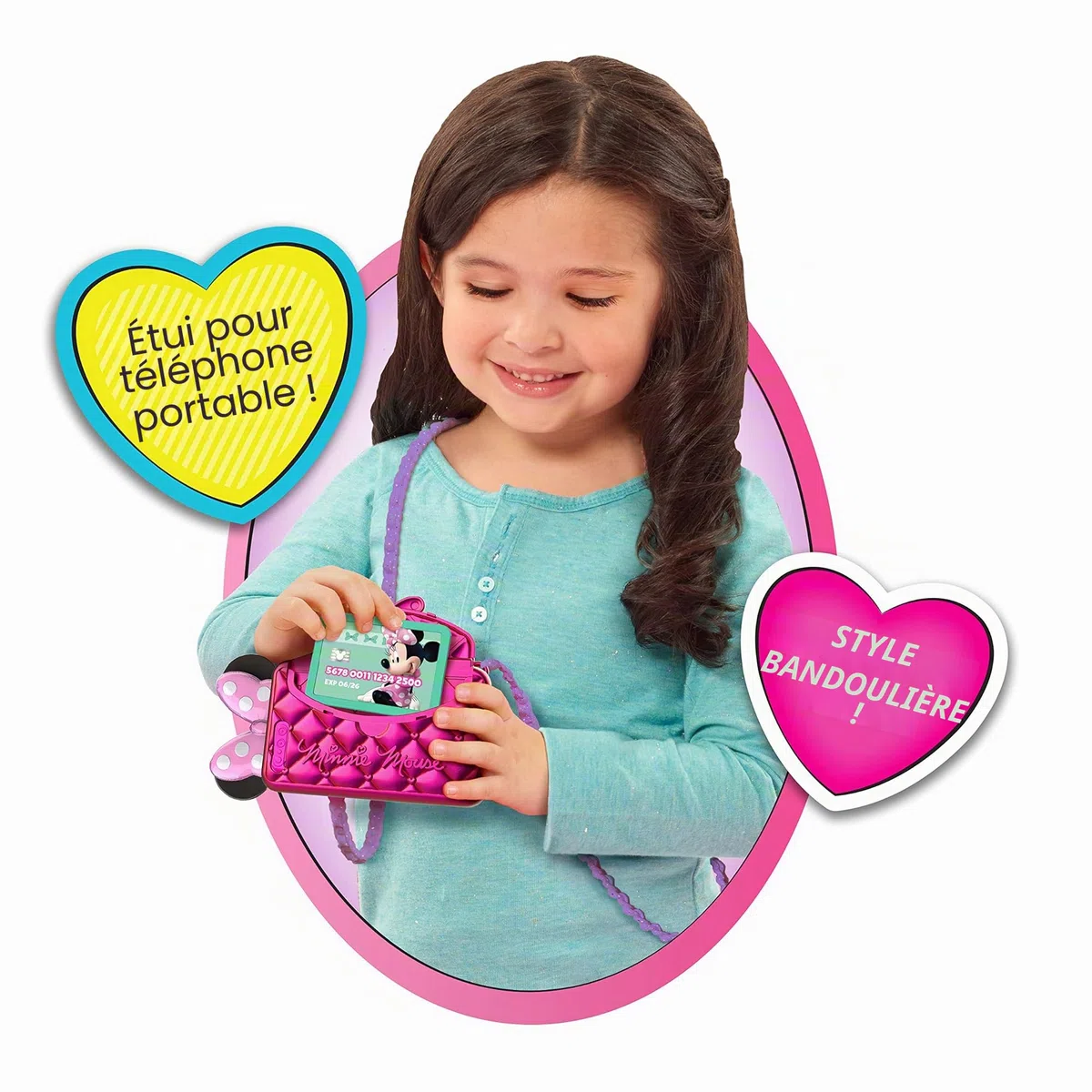 Just Play Coffret téléphone Portable Minnie Mouse Disney Junior, Effets sonores et Lumineux, Jouet pour Enfants de 3 Ans et Plus, 19.05