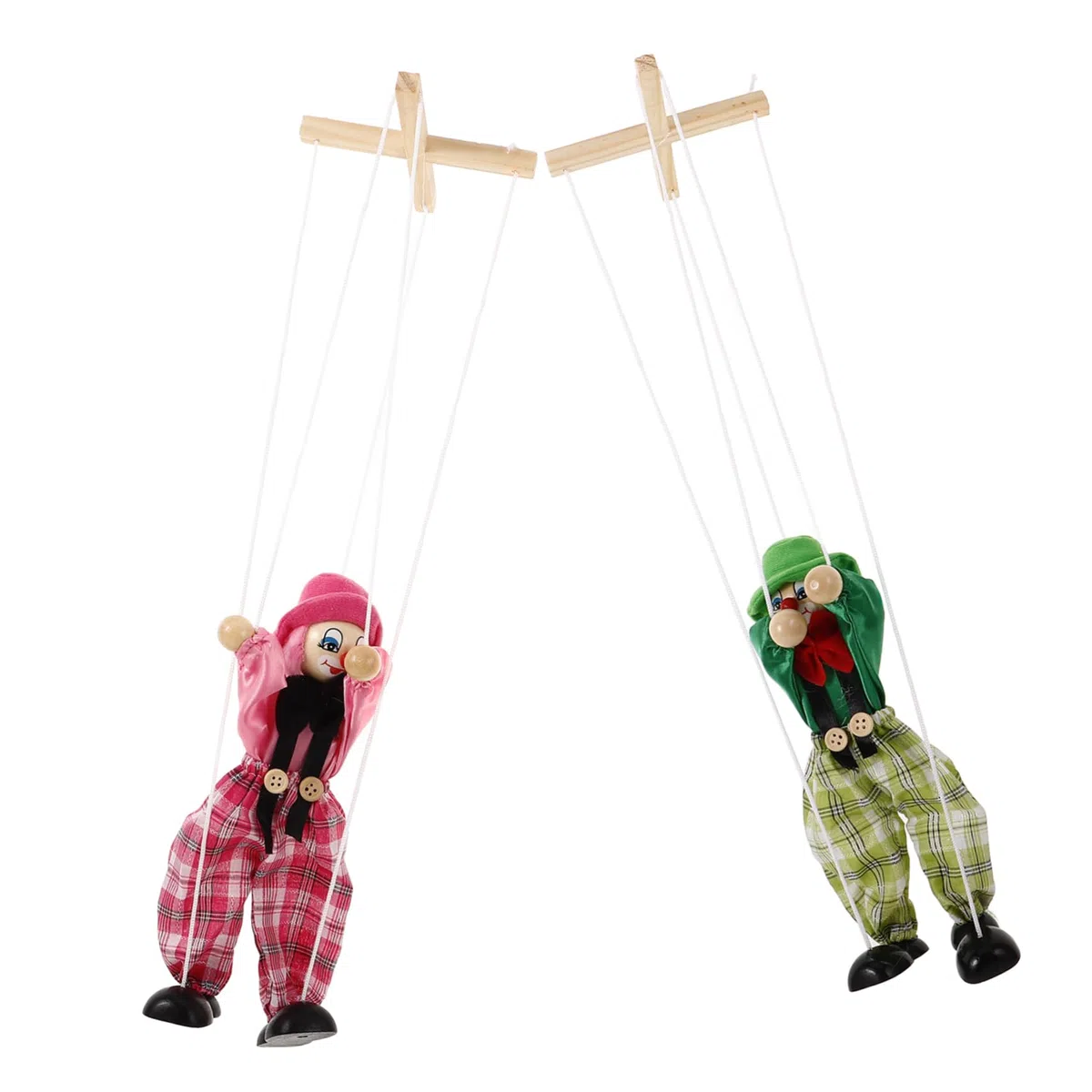 Hemobllo 2pcs Marionnettes à Ficelles Pirates en Bois et Tissu Jouets Interactifs pour Garçon et Filles et Parents Jouet Réutilisable pour Spectacle de Marionnettes et Jeux Plusieurs Styles