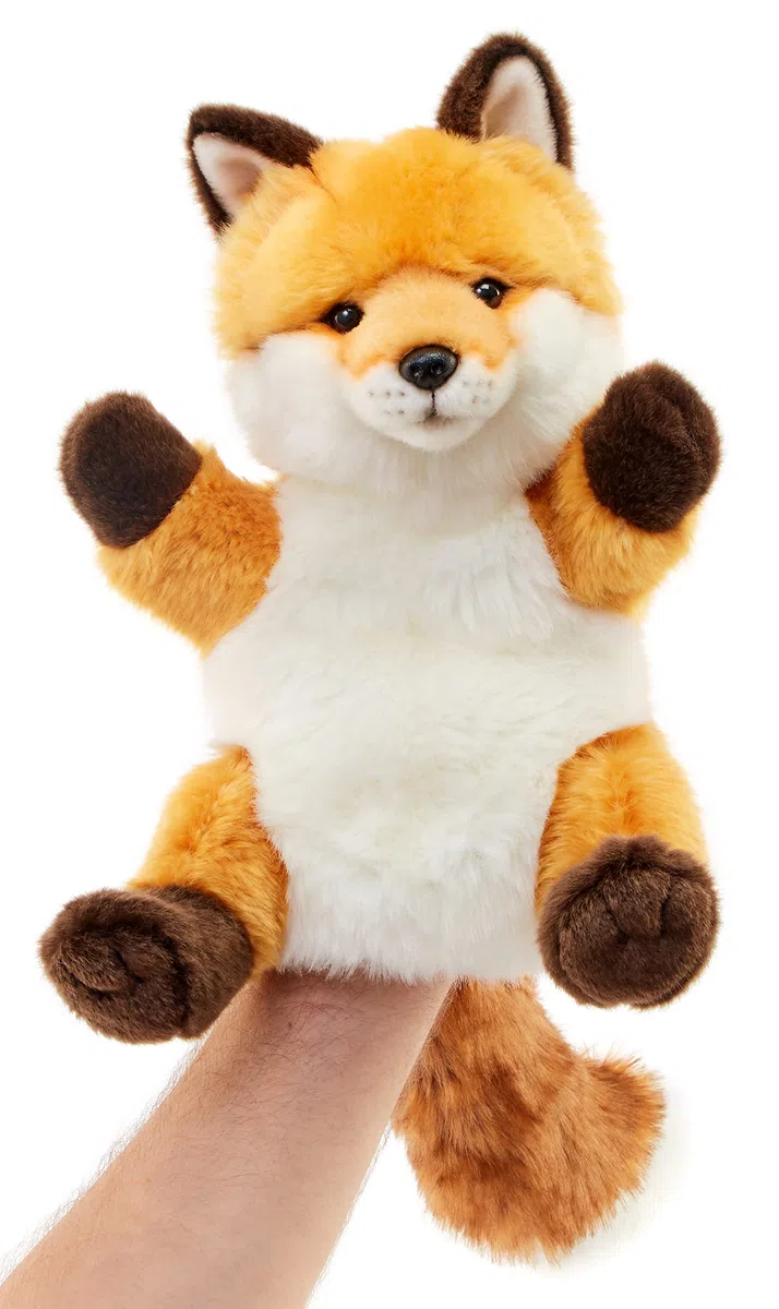Uni-Toys - Marionnette Renard Roux Classique – 28 cm (Hauteur) – Poupée en Peluche, Renard – Peluche