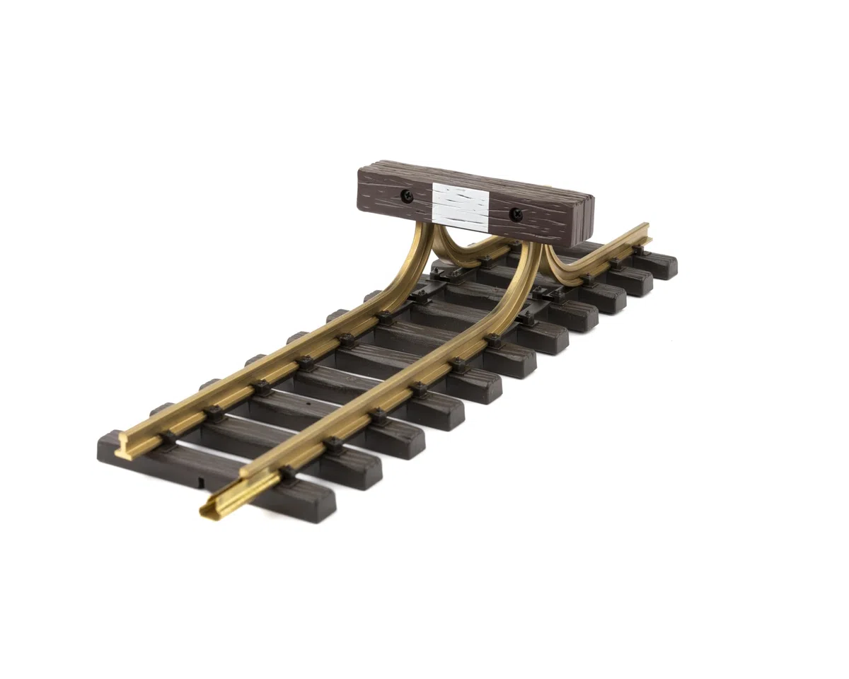 LGB - Oldtimer-Prellbock - 10320 - Élément de Voie Droit Long - Extension de Voie pour Chemin de Jardin - Matériel de Voie - Accessoires - Piste G - Échelle 1:22,5