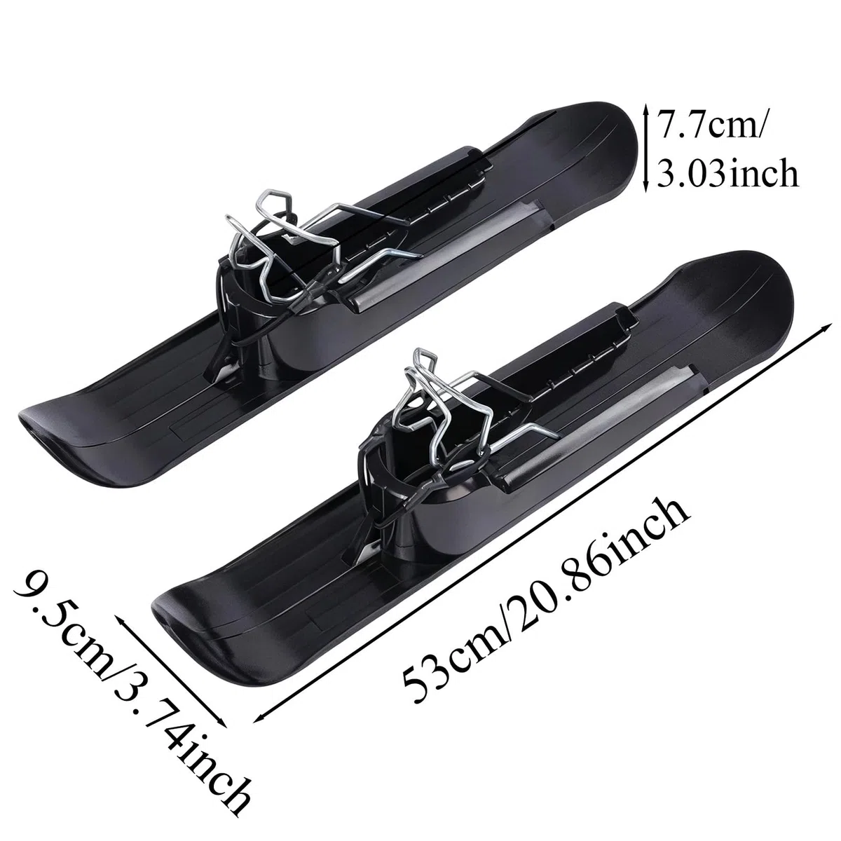 Skis pour poussette - Installation facile - Luge de ski pour trottinette portable pour filles, enfants - Plaisir d'hiver en plein air sur des surfaces en herbe sableuse en descente