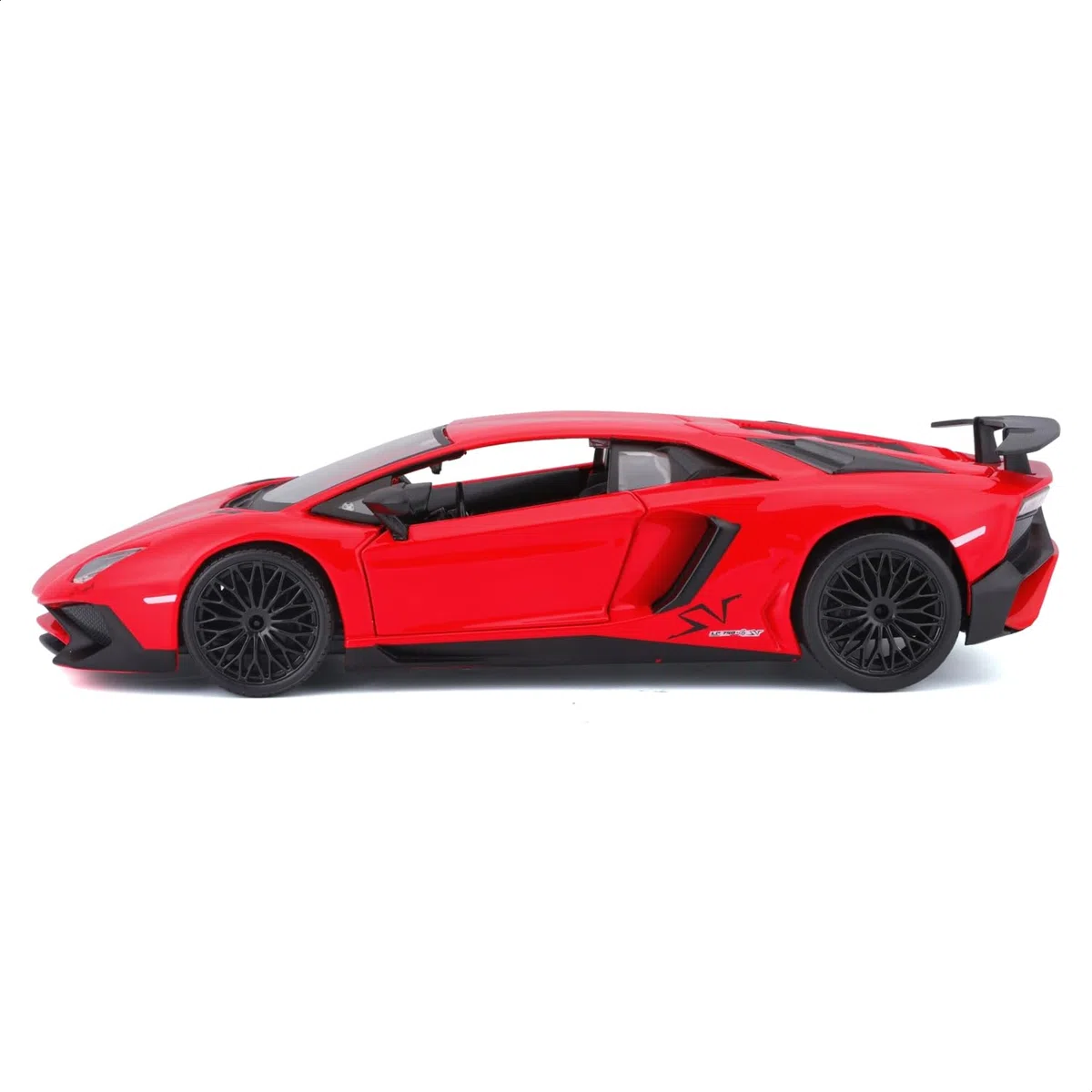 Bburago | Lamborghini Aventador LP 750-4 SV | Reproduction de Voiture Miniature à échelle 1/24 | Rouge | Jouet pour Enfant à Collectionner | B18-21079