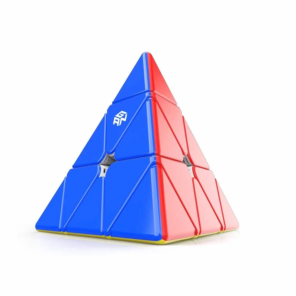 GAN Cube Triangle Magnétique 36 Aimants, Cube Pyramide sans Autocollants, Speed Magic Cube Pyraminx avec IPG Magnétique/GES+/Poids Léger, Cadeau Spécial pour Enfant Adultes, Version Standard