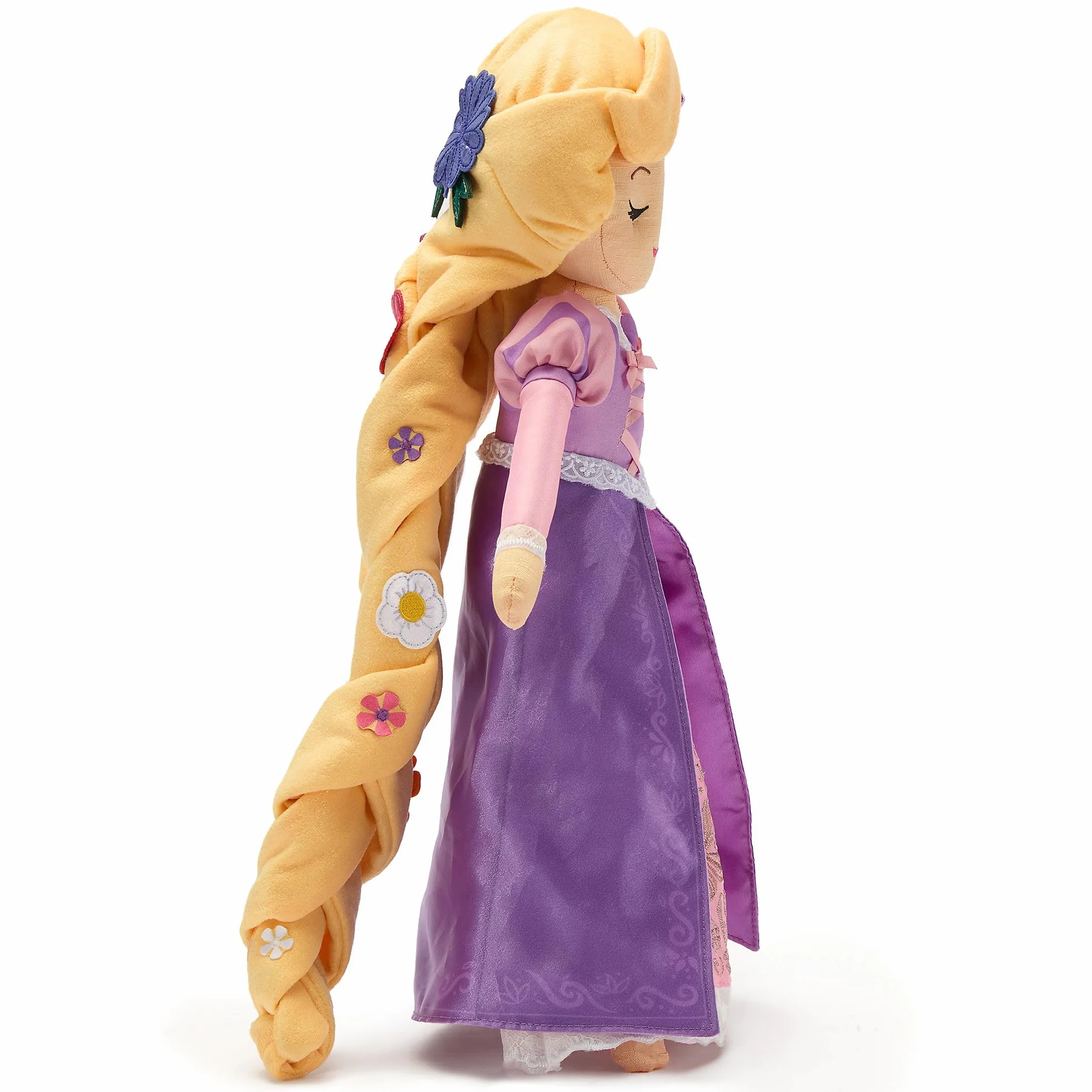 Disney Store Official Poupée de Chiffon Raiponce, Peluche Collector du 15e Anniversaire du Film Raiponce avec Cheveux tressés et Robe Scintillante, poupée Princesse Disney de 41 cm
