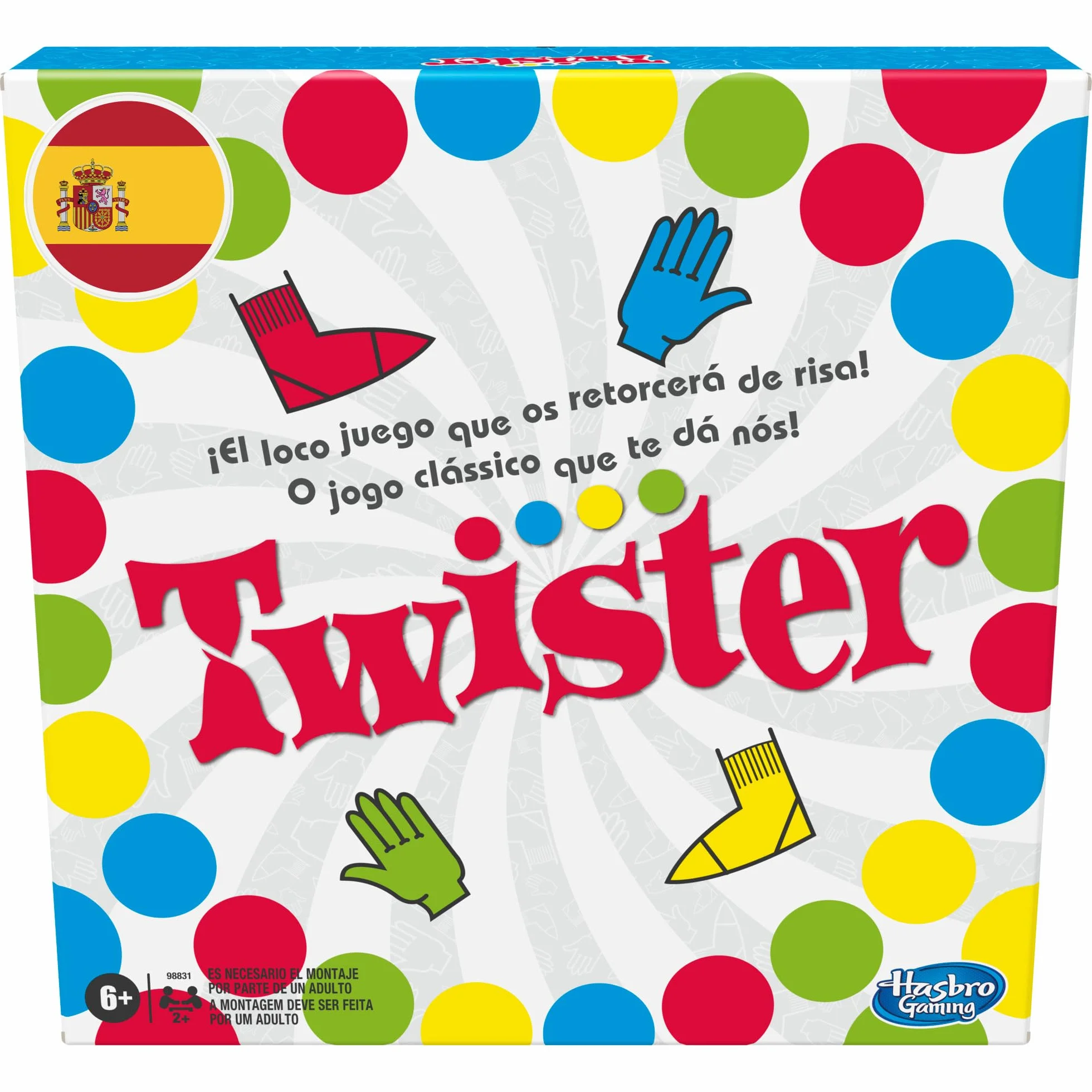 Hasbro Gaming Twister Jeu pour Enfants à partir de 8 Ans, Multicolore
