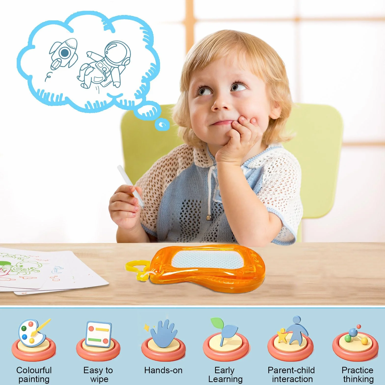 Lot de 18 mini tableaux magiques à colorier magnétiques pour enfants - Petit cadeau d'anniversaire d'enfant - Porte-clés