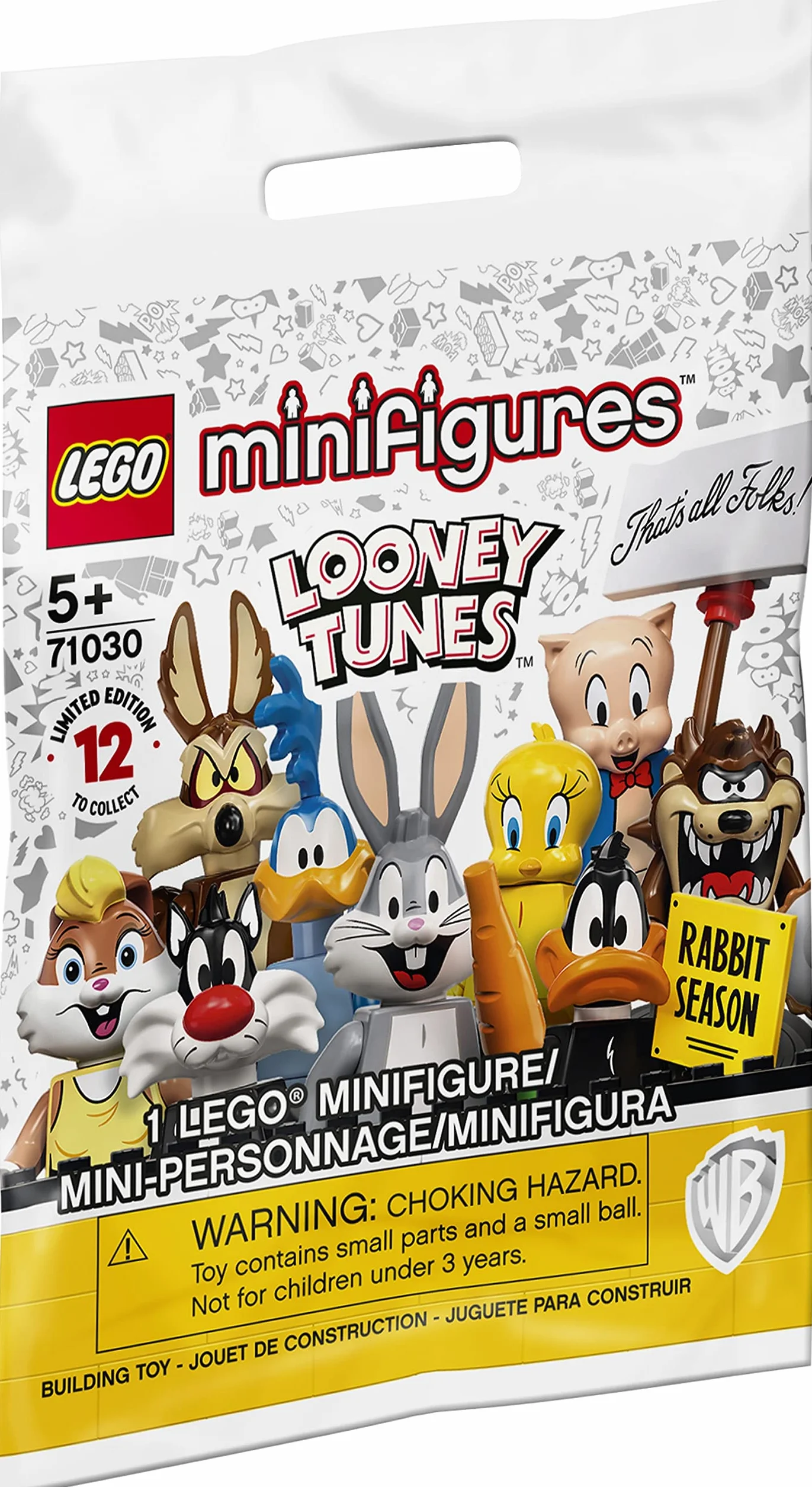 Lego 71030 Minifigures Looney Tunes, Jouet pour Enfant de 5 Ans et, avec Une Figurine Unique de Personnage, Edition Limitée