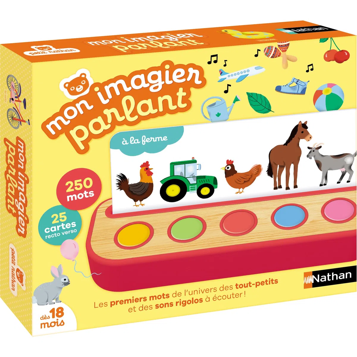 Nathan – Mon imagier parlant – Jeu éducatif – Jeu interactif – Découvre et apprend les mots – Dès 18 mois
