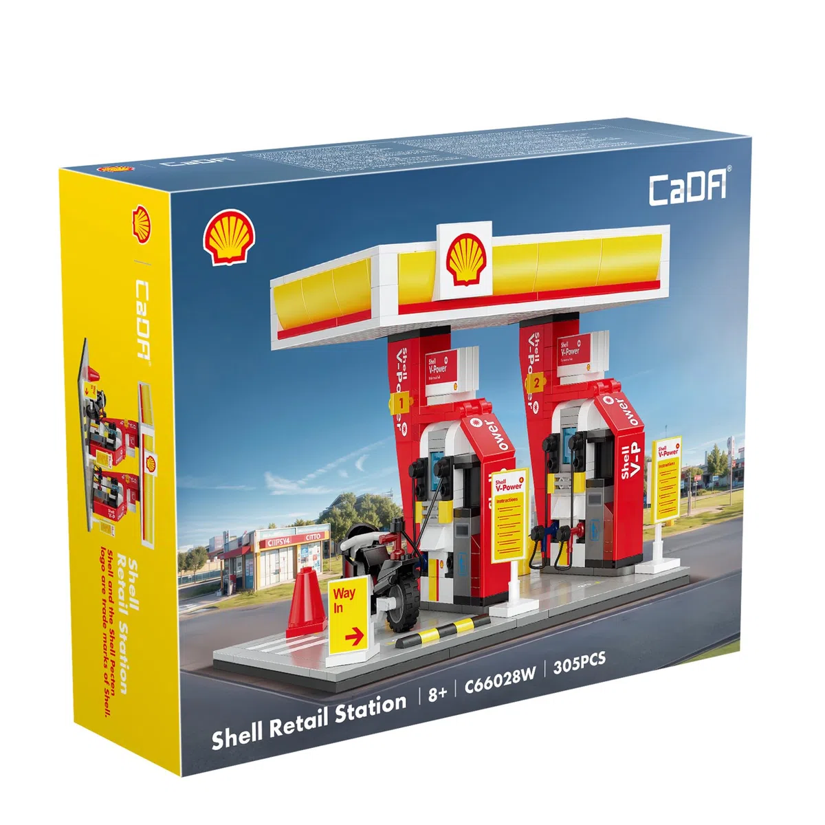 CADA Shell 927DE66028 Mini Set de Construction 305 pièces + 8 pièces avec lumières LED