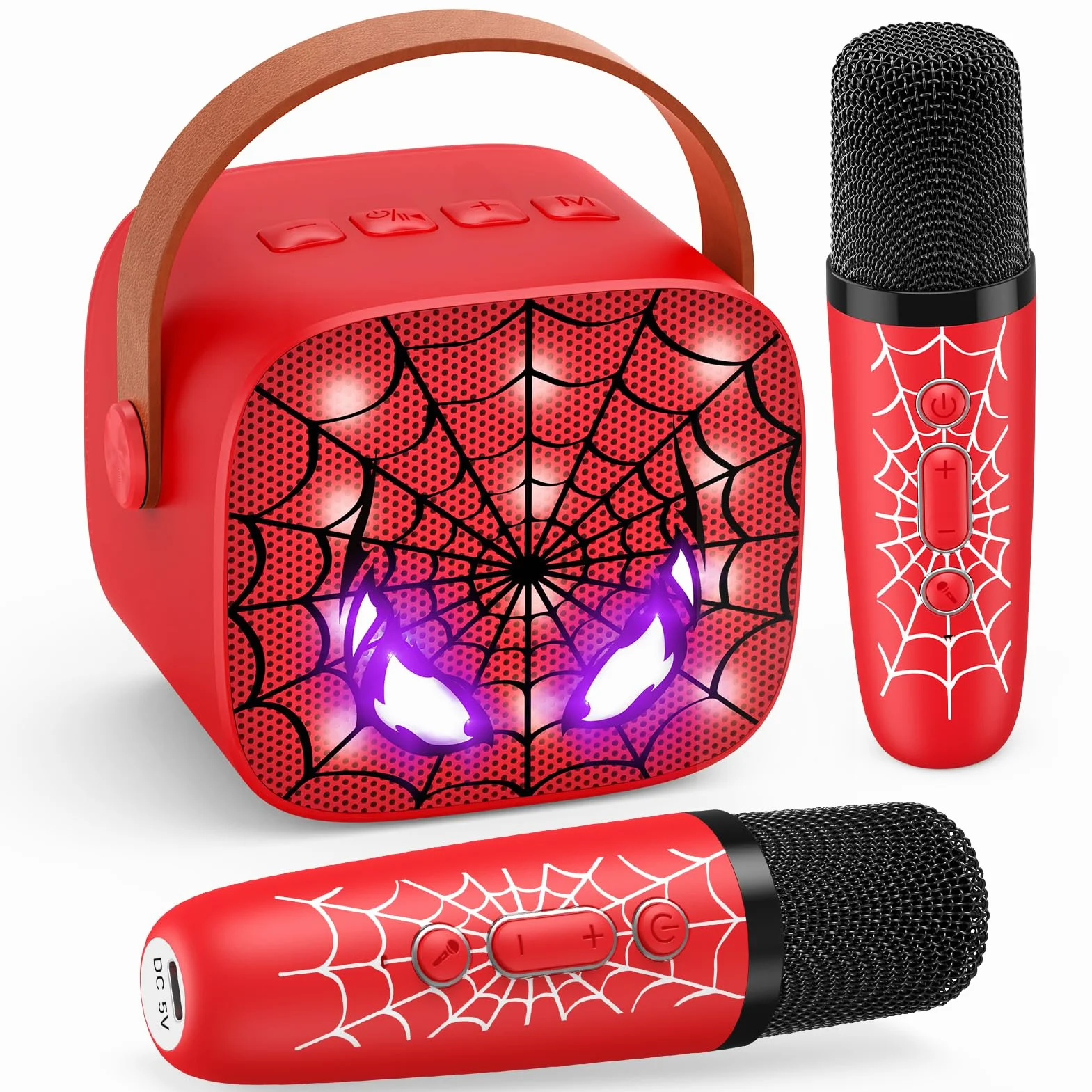 Braxel Cadeau Garcon 3-12 Ans, Micro Karaoke Enfant avec 2 Micro sans Fil Bluetooth Jouet Garcon 3-12 Ans Micro Enceinte Karaoké Cadeau de Noel Enfants Microphone Enfant pour Chanter