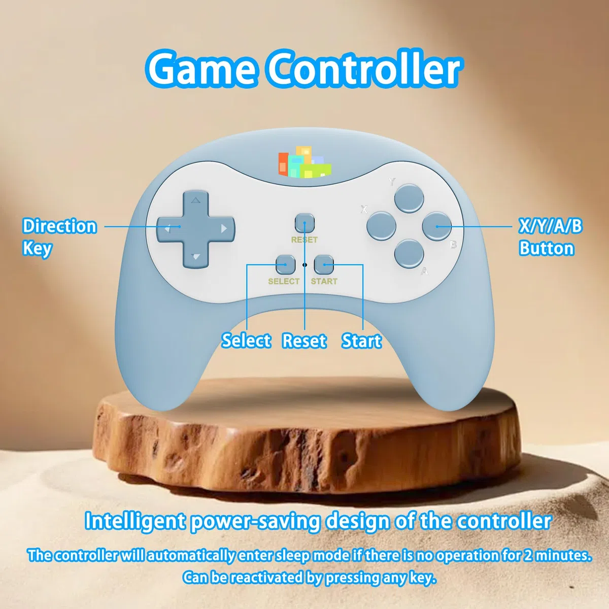 Handheld Game Console, Retro Mini Game Console avec écran 2,8 Pouces, 220 Classic Games intégrés, Jouet de Jeu Portable Rechargeable, sans Wi-FI nécessaire, Cadeau pour garçons et Filles, Bleu