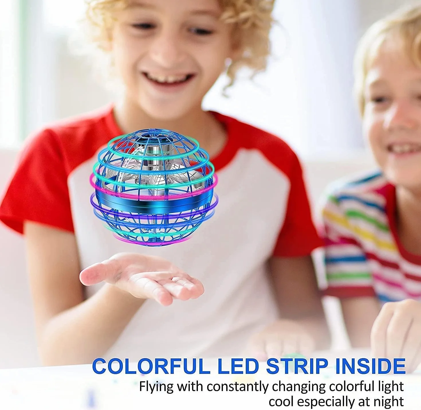 Hoofun Boule Volante, Flying Orb Ball, Fly UFO Boule Magique Spinner Boomerang Jouet extérieurs pour Garçon et Fille Enfant Cadeau pour Les 6 7 8 9 10 12 Ans(Bleu)