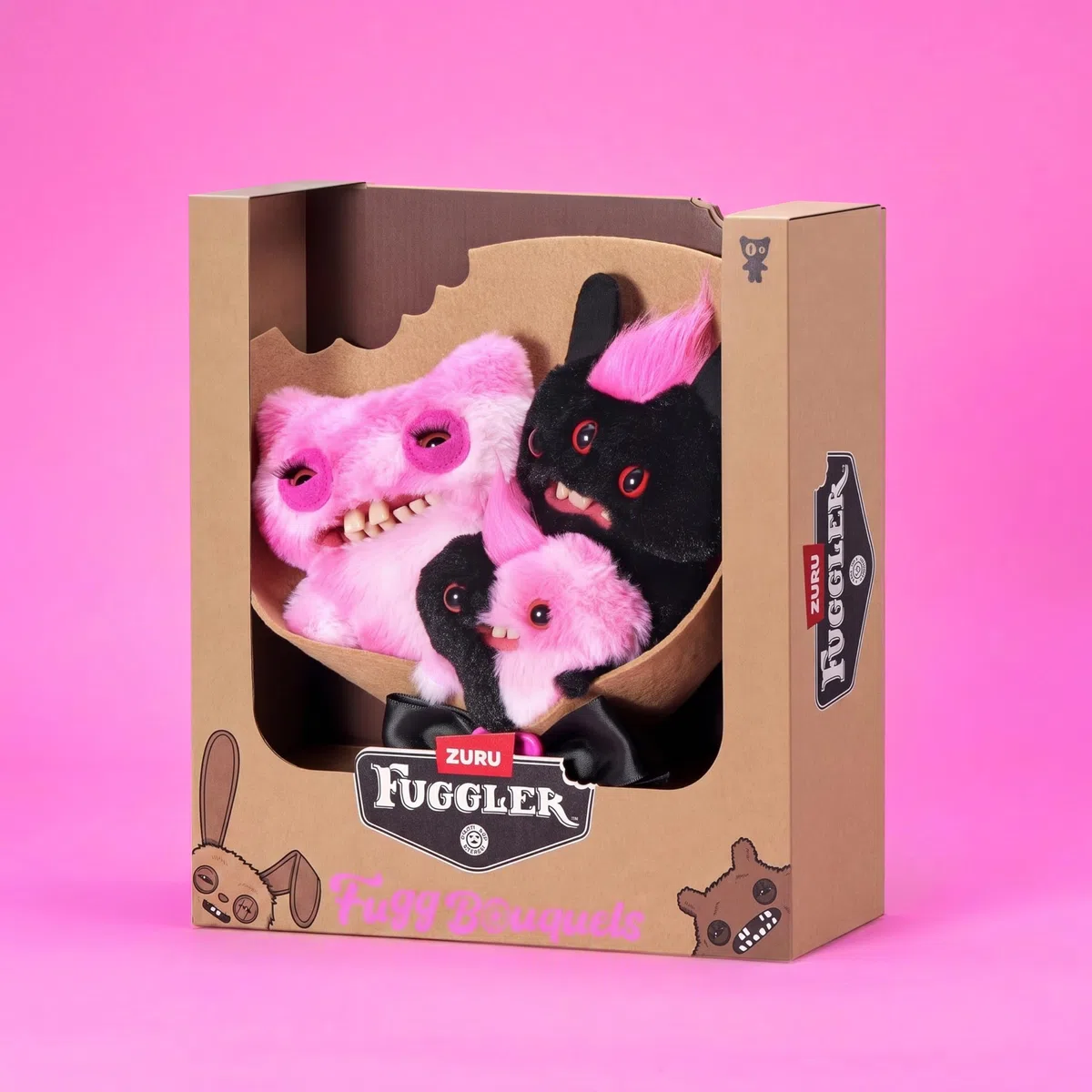 Fuggler Ensemble Bouquets de 2 Peluches de 22 cm et 1 Peluche à Collectionner de 8 cm (Munch Munch, Reek-o, Munch-o) de ZURU,