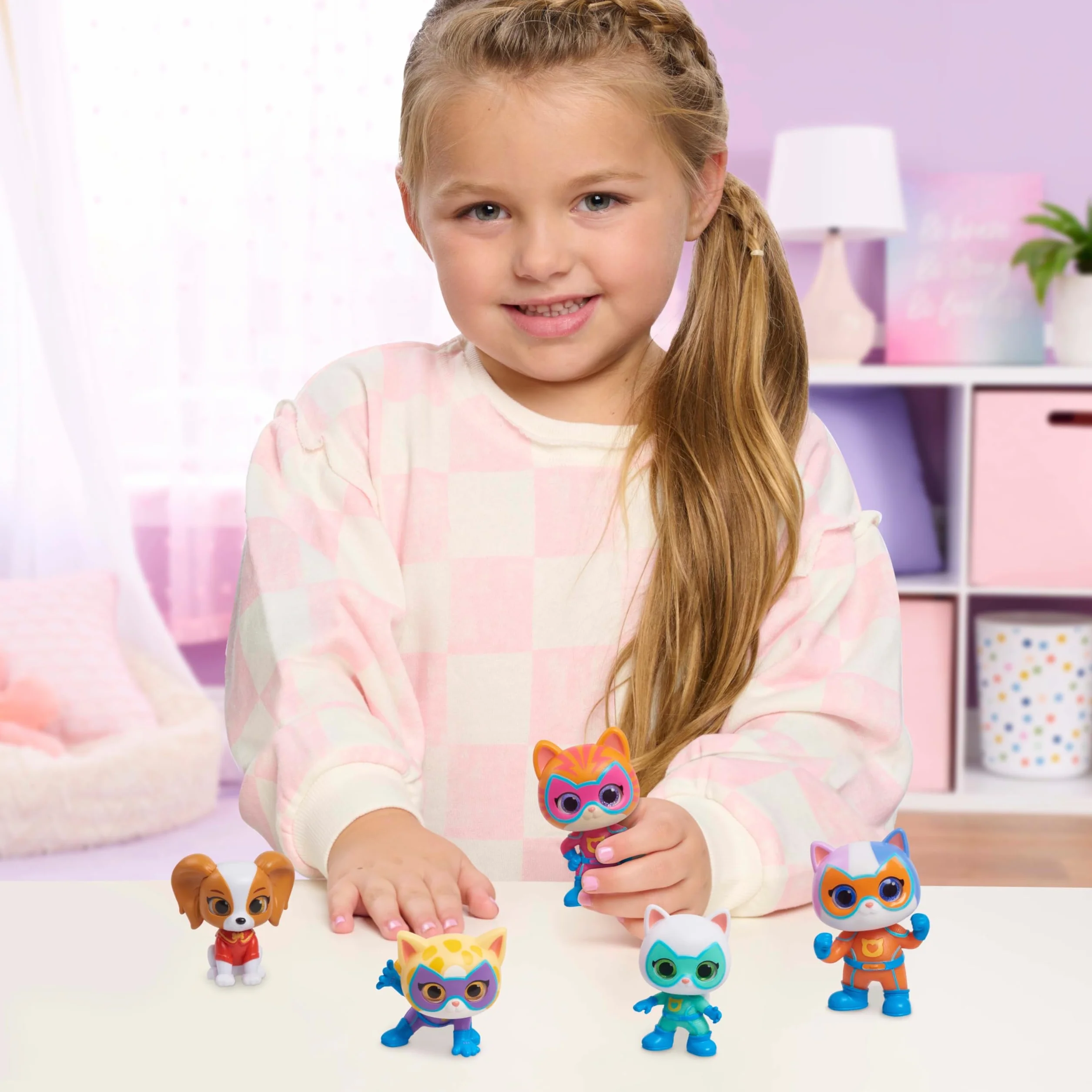 Just Play Coffret de 5 Figurines héroïques SuperChatons de Disney, Figurines à Collectionner de 5 cm de Haut, Jouets pour Enfants de 3 Ans et Plus