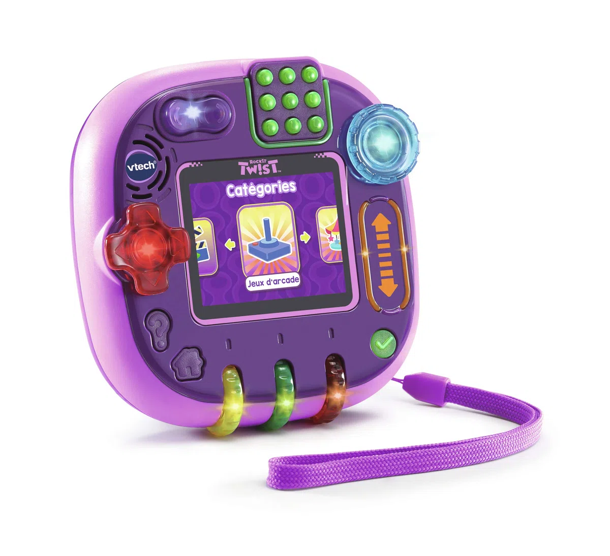 VTech - Console Rockit Twist - Console de Jeu éducative dès 4 Ans - Rose translucide (606065)