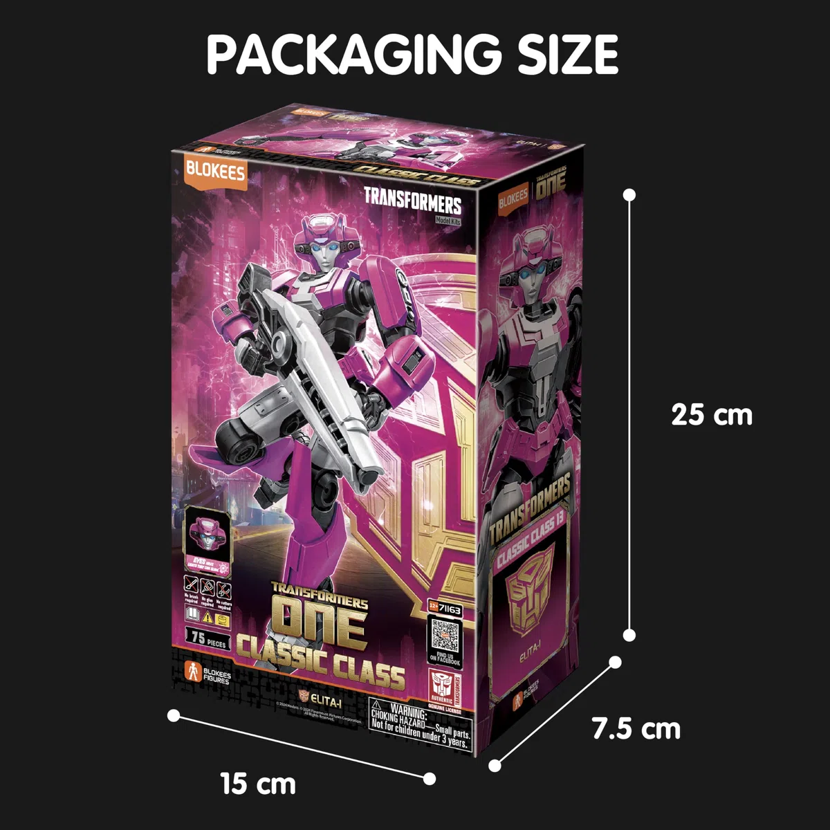 BLOKEES - Transformers Classic Class 13: Elita-1 - Figurine Articulée Transformers à Construire 12 cm - à Assembler - Model Kit - Licence Officielle - Figurine de Collection 12 Ans+