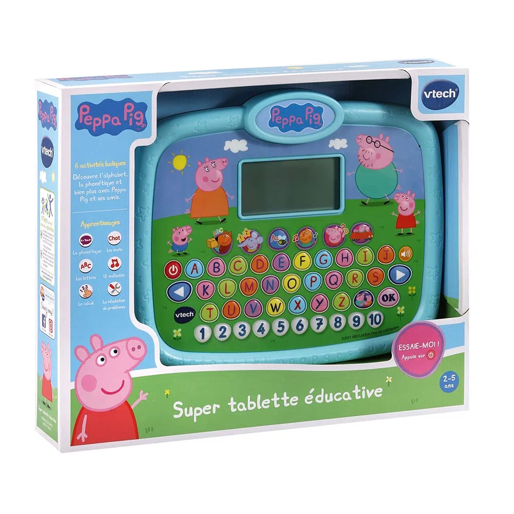 VTech - Peppa Pig - Super Tablette Éducative, Tablette Enfant - 2/5 Ans - Version FR
