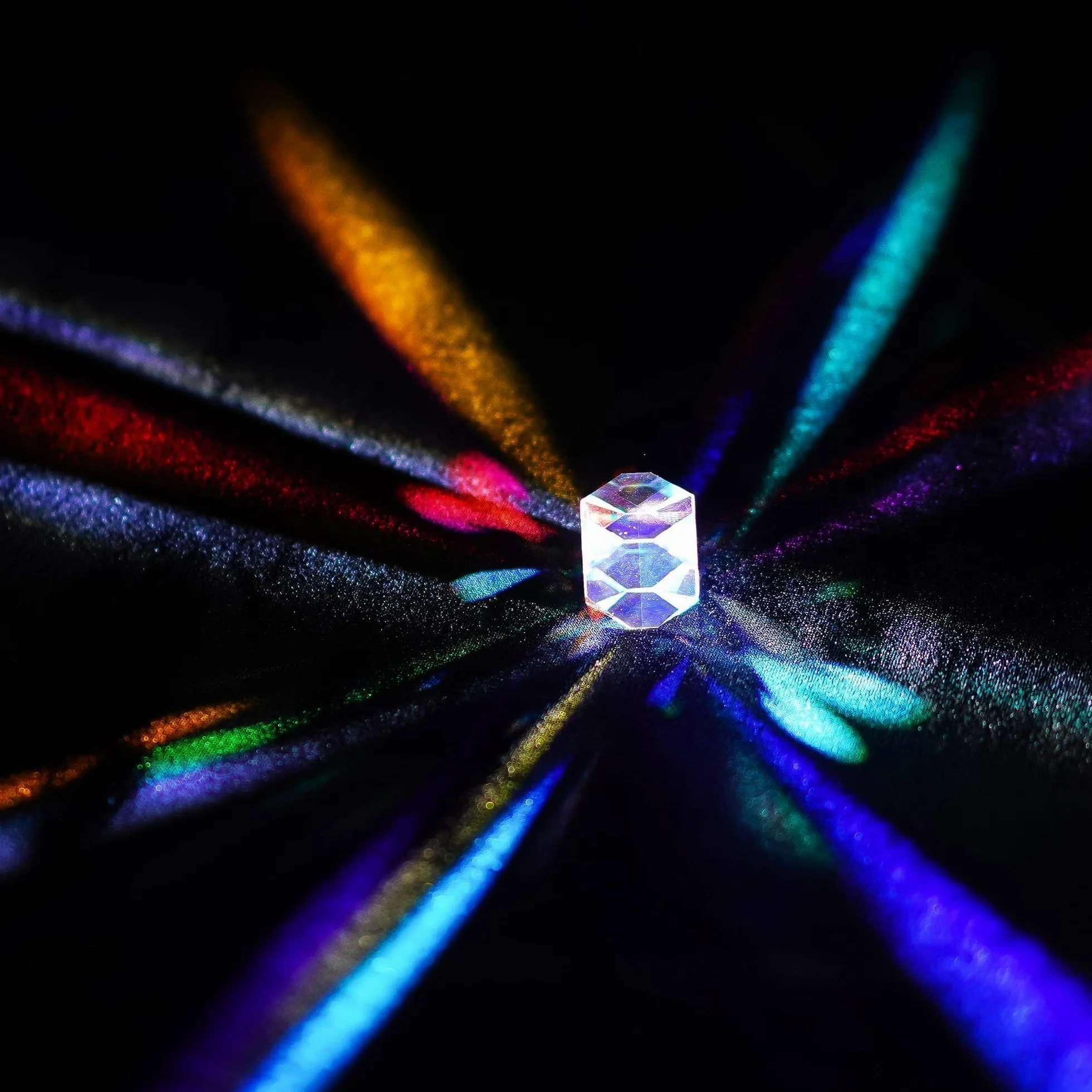 Prisme cube de couleur 20 mm en verre optique K9 polyèdre RVB pour physique, photographie, décoration de bureau