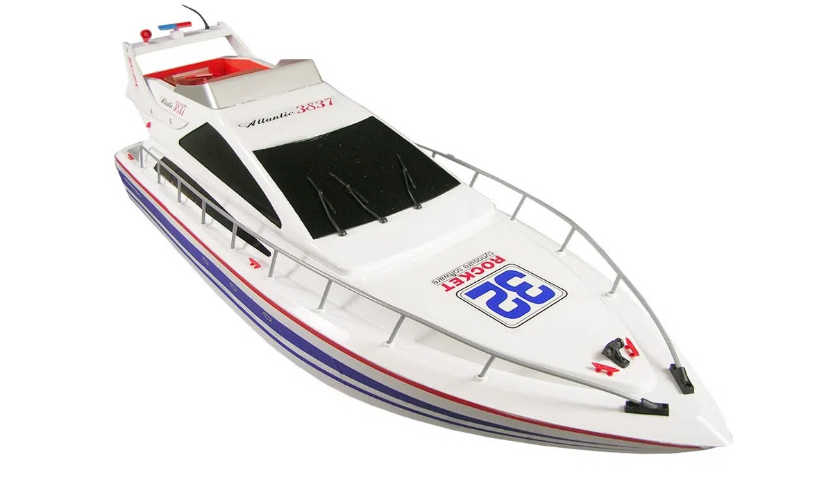 Amewi 26005 Atlantic L Bateau Hors-Bord Hexagonal R/C avec télécommande 73 cm
