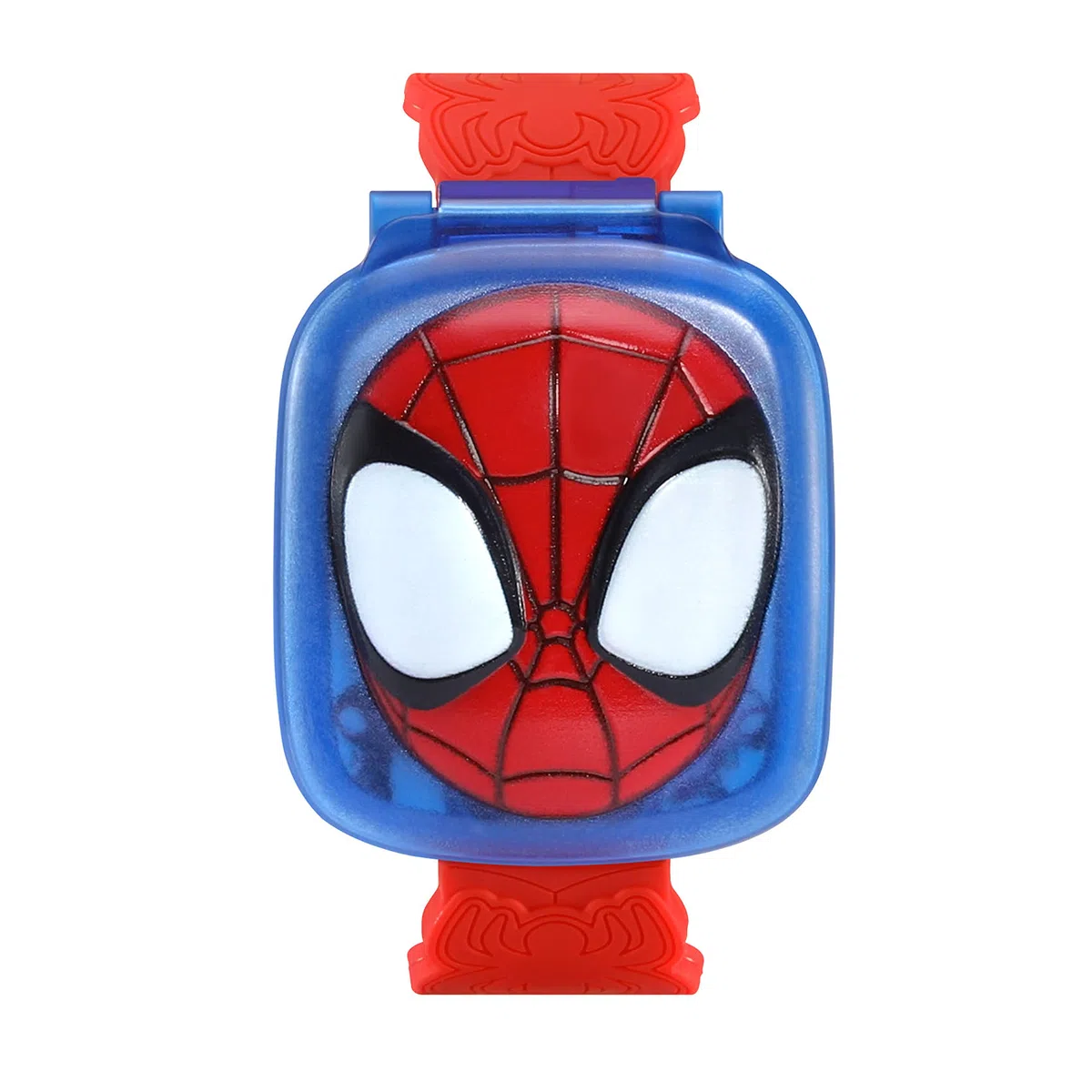 VTech - Disney Junior, La Montre-Jeu Interactive de Spidey, Montre Enfant à Clapet, Écran Animé, Bracelet Souple, 9 Cadrans, 4 Jeux Éducatifs, Cadeau Enfant de 3 Ans à 7 Ans - Contenu en Français