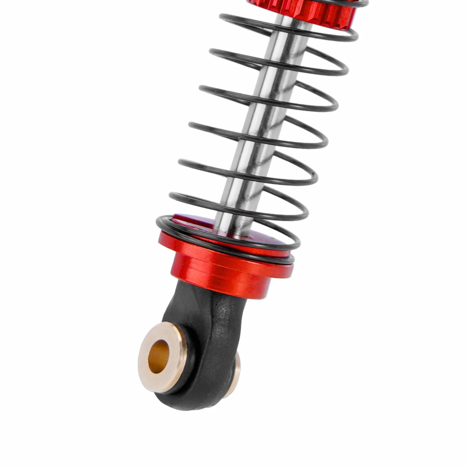 INJORA 59MM Amortisseurs LongThreaded Amortisseur Huile Amortisseur pour TRX4M K10 High Trail Upgrade 1/18 RC Crawler,Rouge