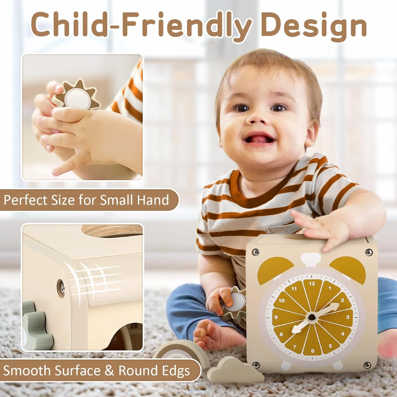 Vanplay Cube d'Activité Bébé Motricité Jeux Montessori 2 3 Ans Parcours Jouet Enfant Cadeau Noel et Anniversaire pour Garçons Filles