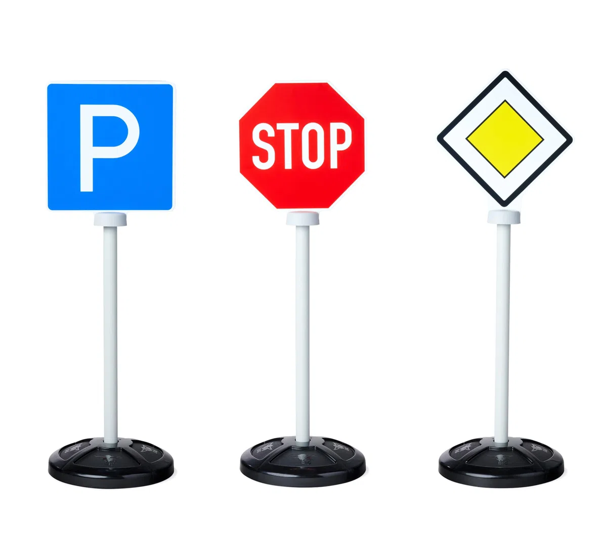 Lot de 3 Panneaux de signalisation Big pour Enfants (69 cm chacun) – Lot de 3 Panneaux de Rue avec 5 Panneaux de signalisation pour Jouer et Apprendre pour Les Enfants à partir de 1 an – Jouet pour