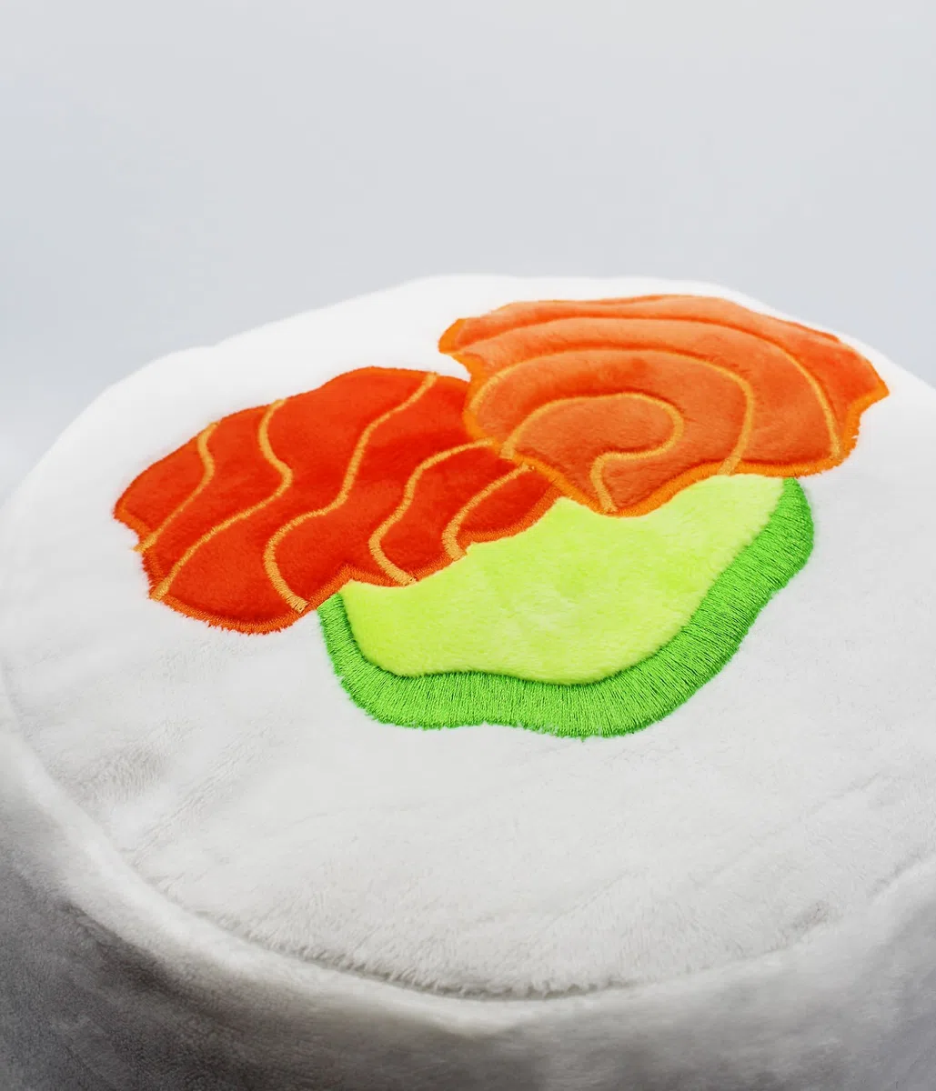 Joy Toy Plushi Uramaki Sushi avec Saumon Peluche 20 cm Blanc