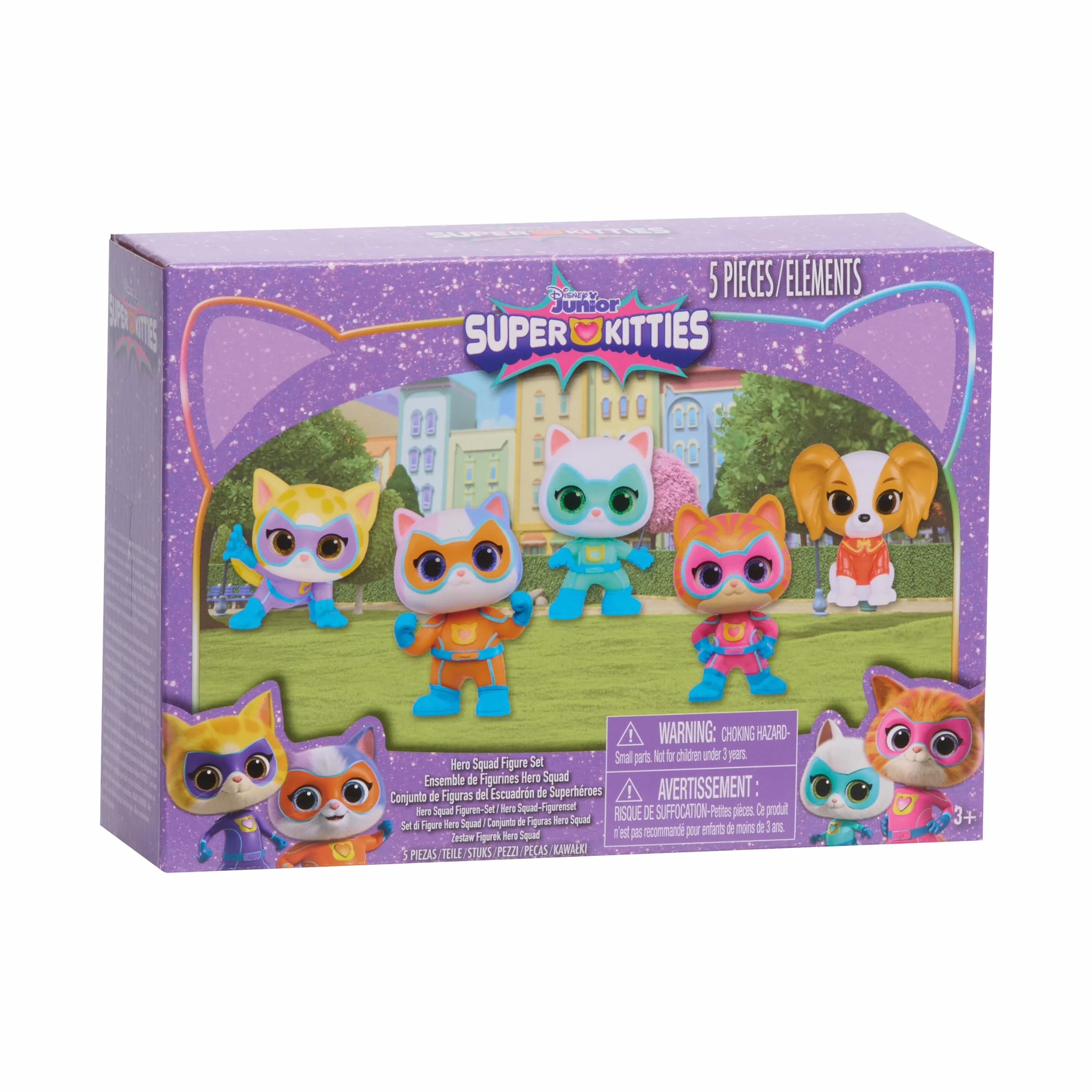 Just Play Coffret de 5 Figurines héroïques SuperChatons de Disney, Figurines à Collectionner de 5 cm de Haut, Jouets pour Enfants de 3 Ans et Plus