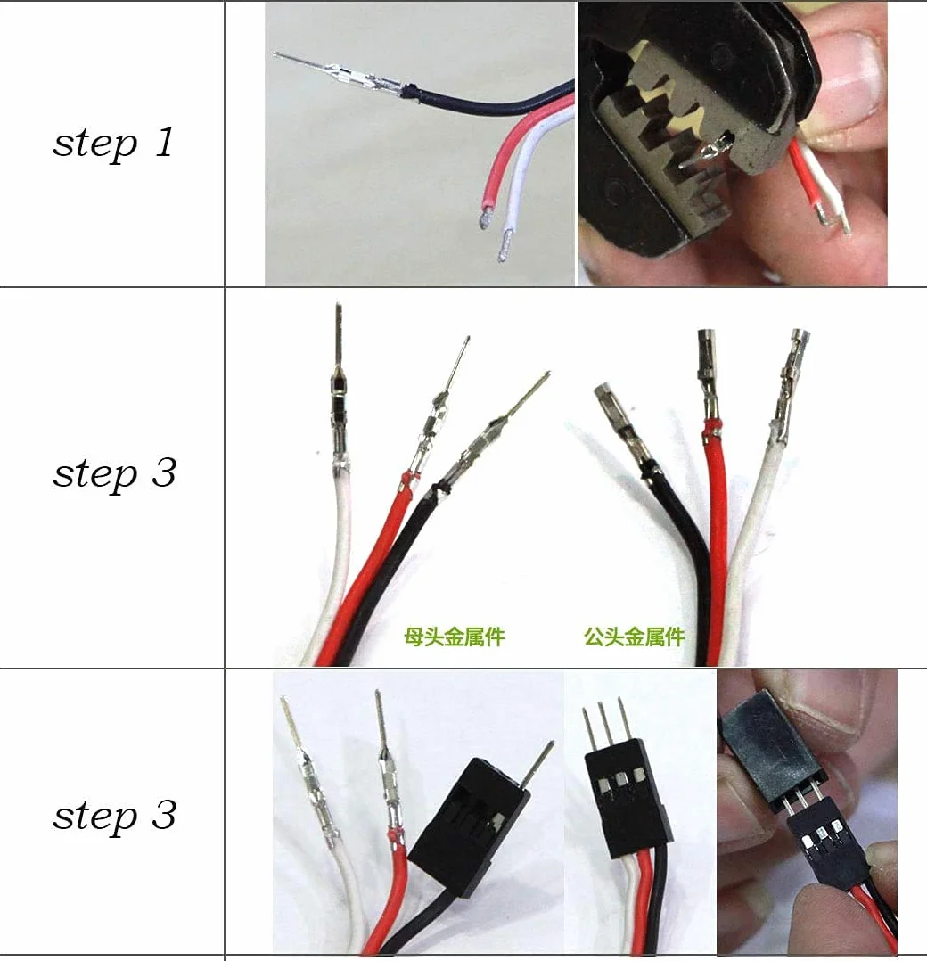 RUNCCI-YUN Lot de 30 connecteurs servo JR à 3 broches - Fiche RC mâle femelle - Fiche Dupont 2,54 mm - Câble servo torsadé 5 m (marron, jaune, rouge)