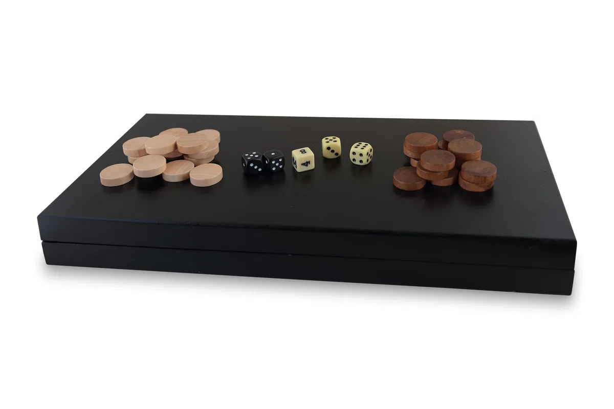 Aquamarine Games - Backgammon Black Series, Noir, NO-Value (Compudid CP033)