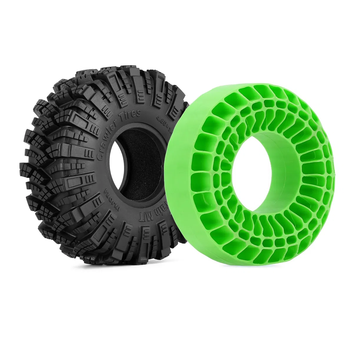 INJORA Insert en Mousse en Caoutchouc de Silicone- Pneus de Roue 1.9" 118-122mm Mousse d'Insertion pour Mise à Niveau de Crawler RC 1/10 (Grandes)