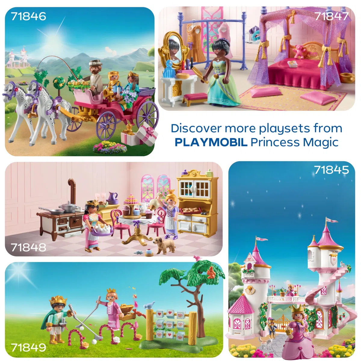 Playmobil | Princess Magic | Promenade en Carrosse Royal avec la Princesse et Le Prince | Jouet Princesse | Jouet Conte de fées pour Enfants à partir de 4 Ans | 71846