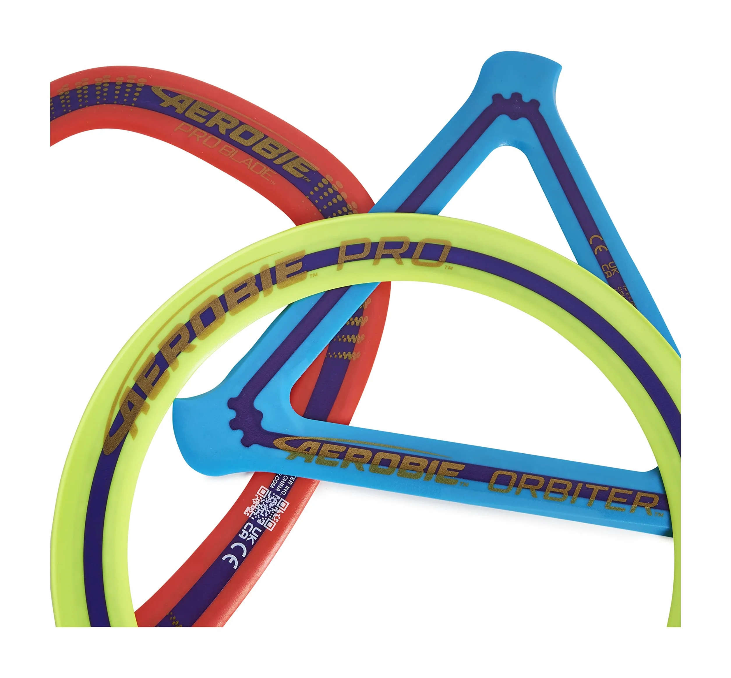 Aerobie 3 Anneaux Volants dans Un Pack combiné avec Pro Ring, Orbiter Boomerang et Pro Blade