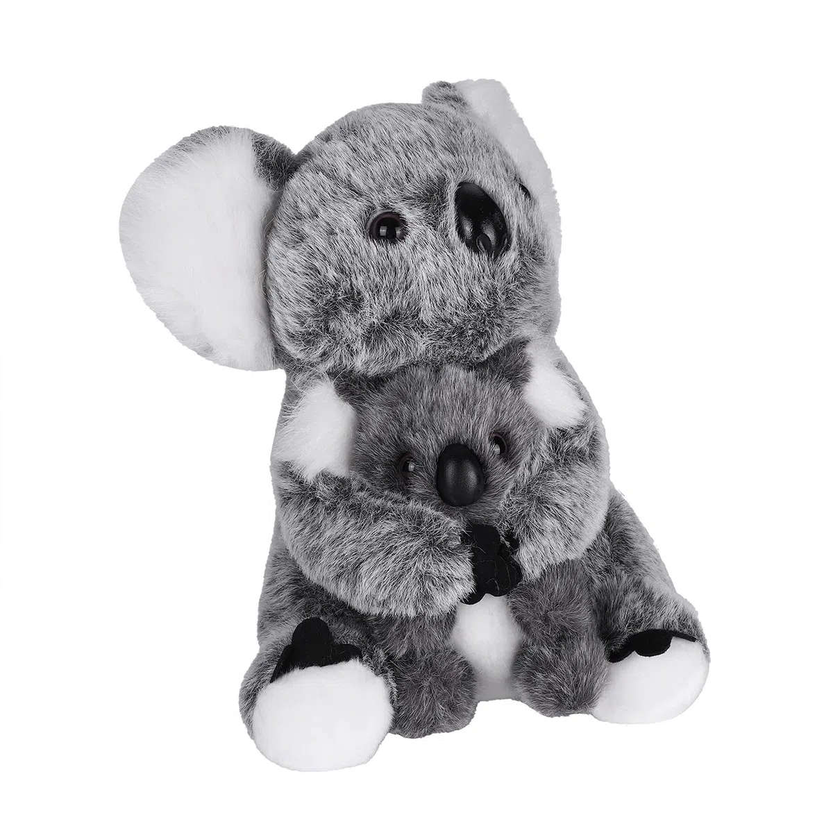 Koala Peluche Doux Koala Ours Mama et Bébé pour Enfants Filles Poupée Chiffon en Peluche Mignon Poupon Koala Adorable Jouet de Sommeil Poupée Cadeaux pour Fête Anniversaire Noël Décoration 28cm