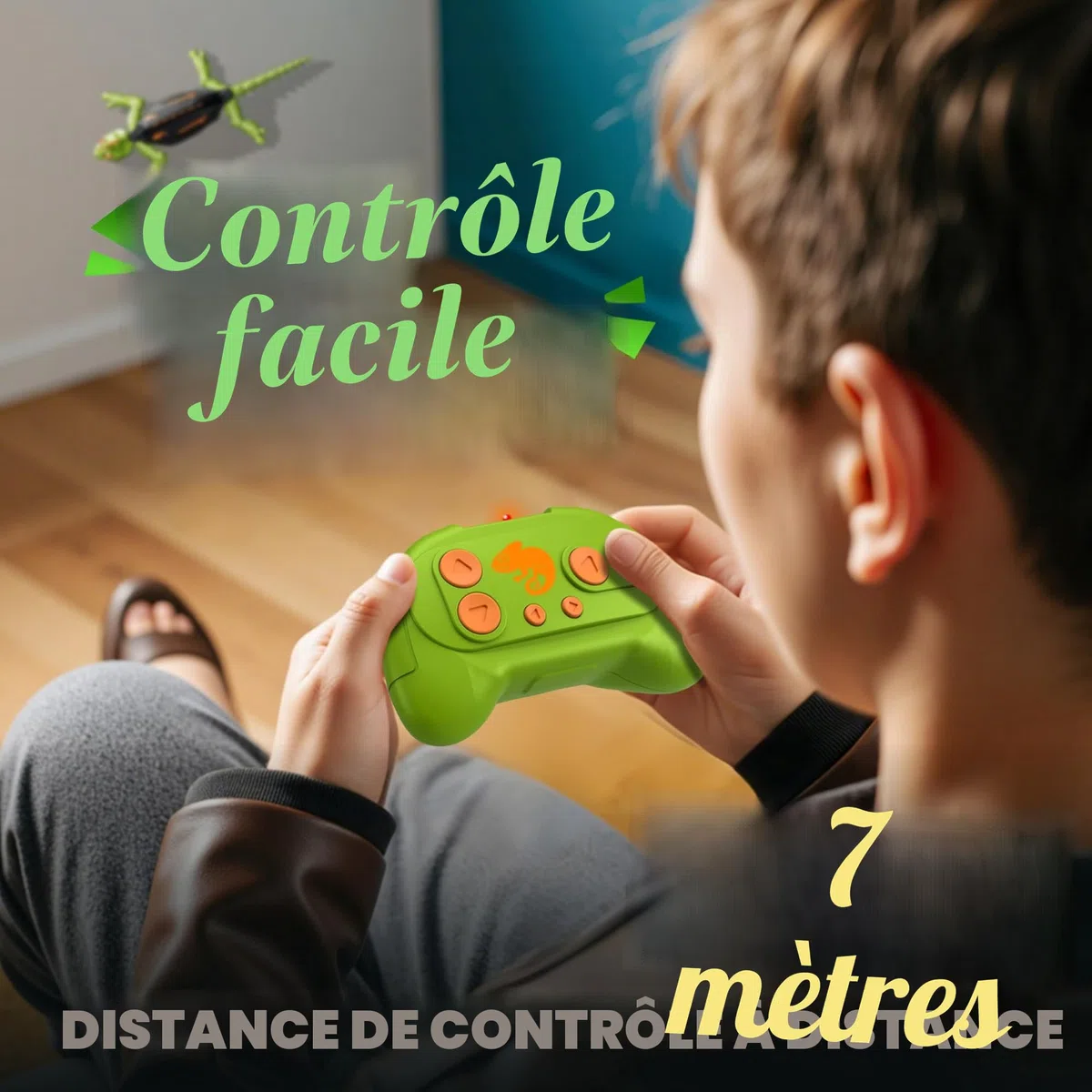 Rechargeable Caméléon Télécommandé, Gecko Radiocommandé avec Yeux LED, Lézard Robot Jouet, Cadeau Anniversaire pour Enfant Garçons Filles 3 4 5 6 7 8+ Ans [Version Améliorée]