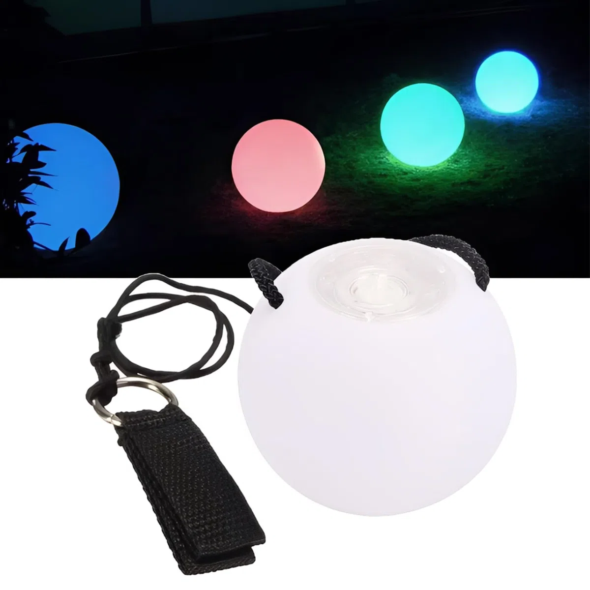 Lot De 4 Balles De Poï LED Lumineuses: Balles De Jonglage Poi, 9 Modes D'éclairage Avec Couleurs Arc-En-Ciel Et Effet Stroboscopique, Bolas Lumineuse Pour Jonglerie Et Cirque, Spectacle Lumineux