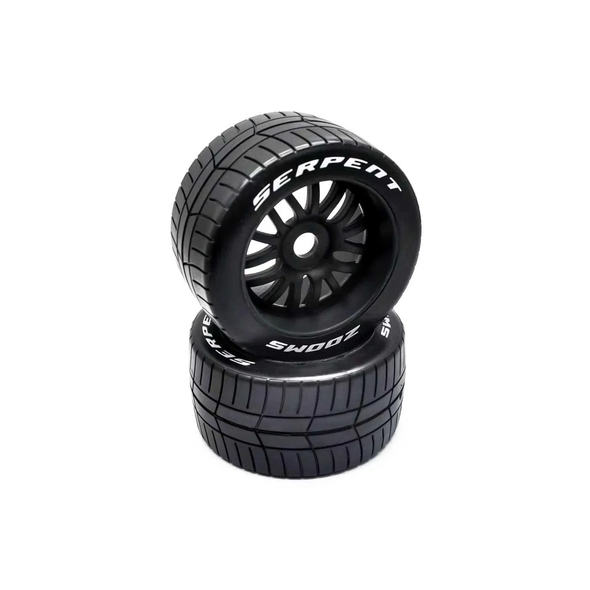 Serpent Lot de 2 pneus de course haute performance, pneus RC 54/107 mm, montés sur des roues hexagonales de 7,4 cm de 17 mm (lot de 2), roues rr L+R 426 Outlaw (SER304019)