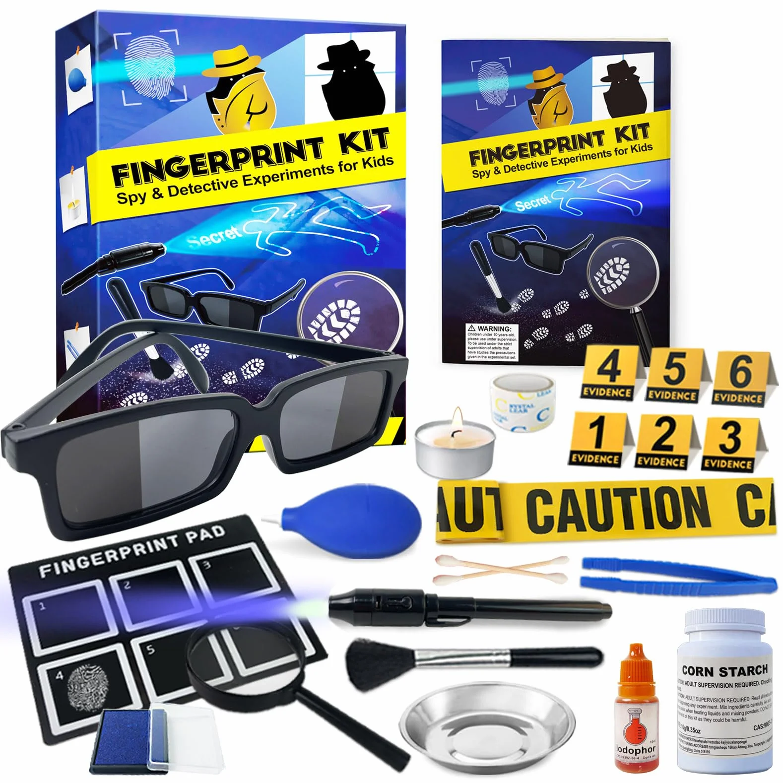 Unglinga Kits de Detective Espionnage pour Enfants 6 8 10 12 Ans, Laboratorio Science Jouets étective Dnquête sur Les Empreintes Digitales