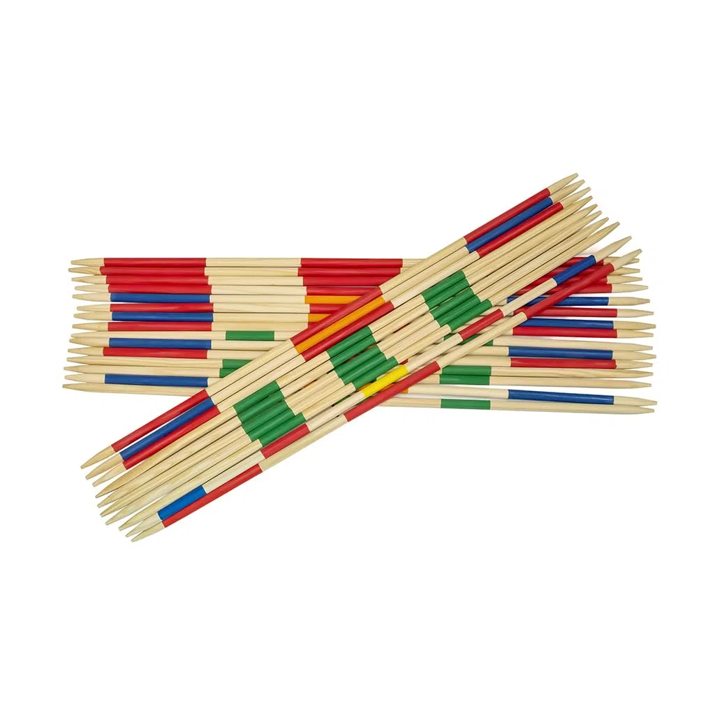 Carromco Original Mikado géant XXL, Jeu d'extérieur pour Jardin et Plage, 26 tiges de 75,2 cm, Sac de Transport Inclus