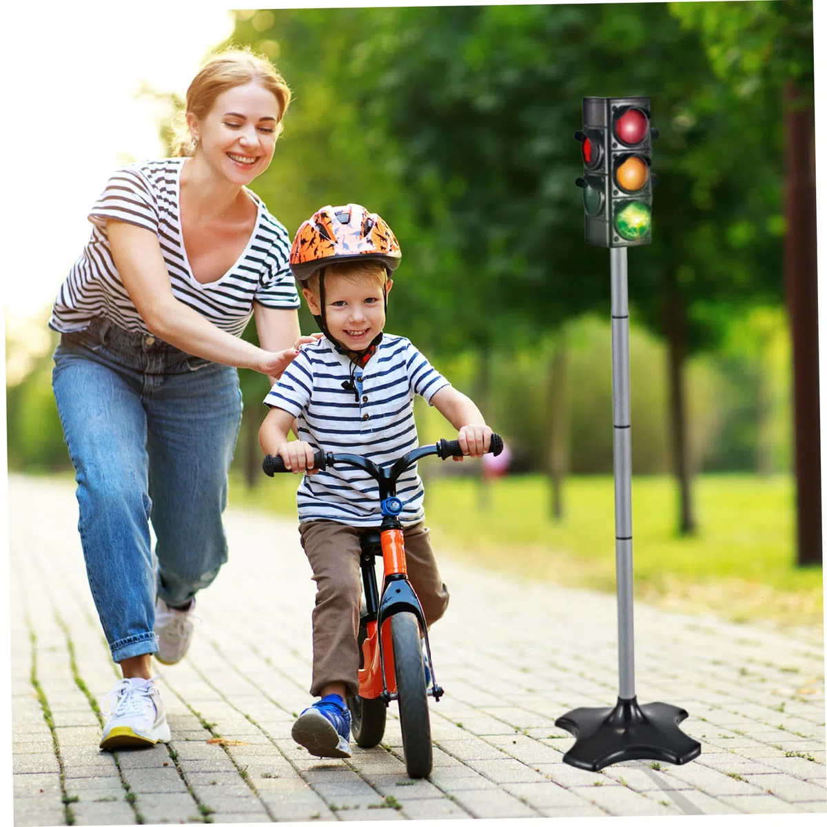 Jouet de feu de Circulation : 49 Pouces avec Son et lumière, Modes manuels/automatiques, sécurité réaliste, alimenté par Batterie, éducatif pour Les Enfants