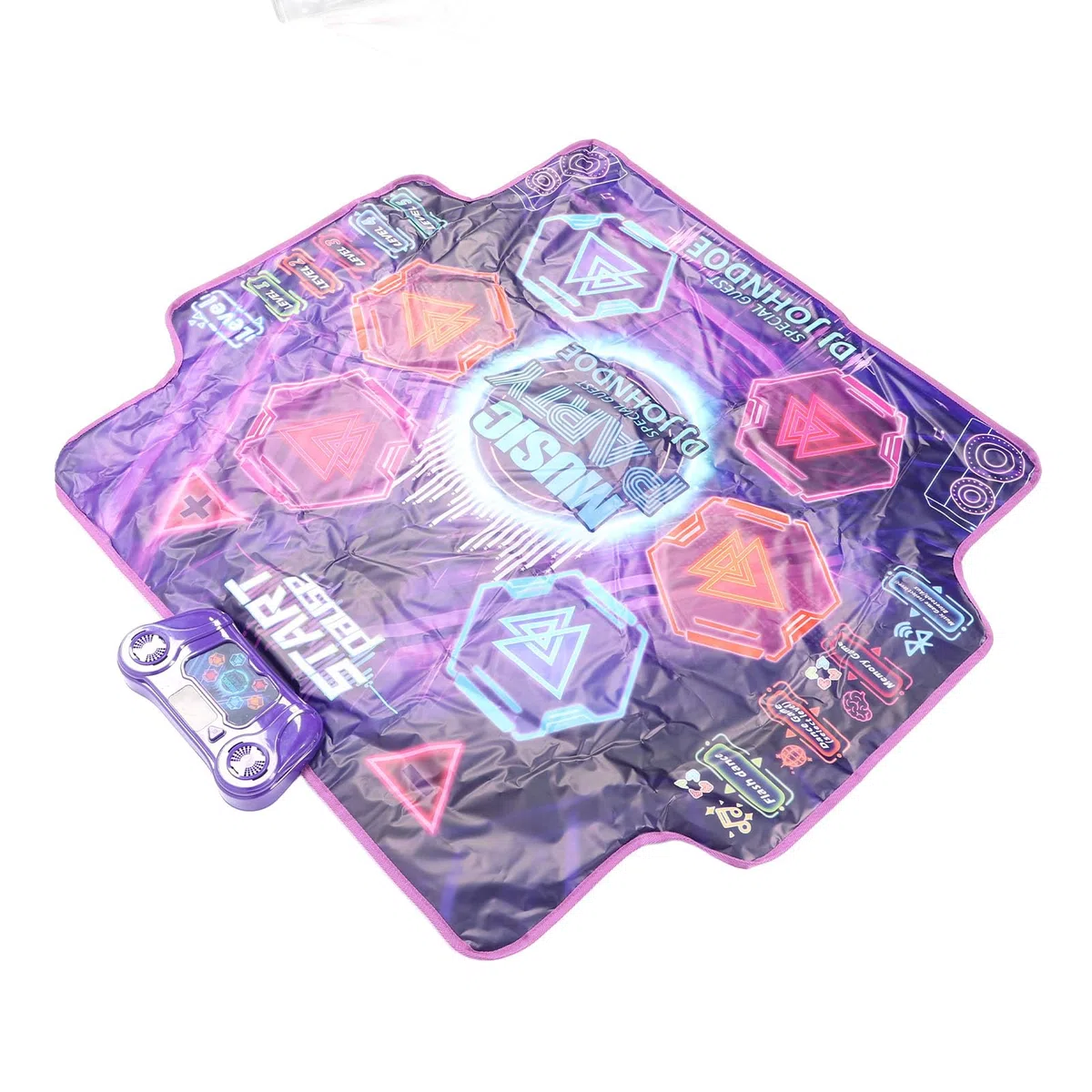 Tapis de Danse Lumineux pour Enfants, Tapis de Danse électronique coloré à 6 Boutons pour Jeu de Amusant, de Bluetooth, Jouet pour Garçon et Fille, Matériau éthényle Portable Antidérapant