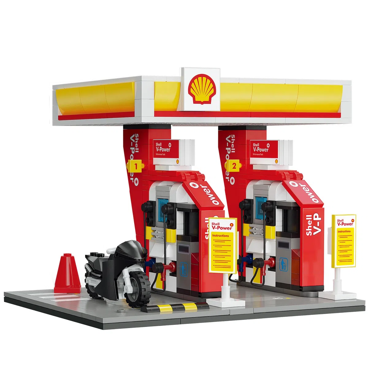 CADA Shell 927DE66028 Mini Set de Construction 305 pièces + 8 pièces avec lumières LED
