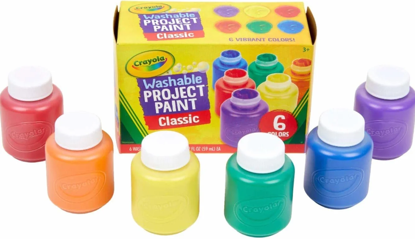 Crayola Peinture lavable pour enfants - 6 par paquet
