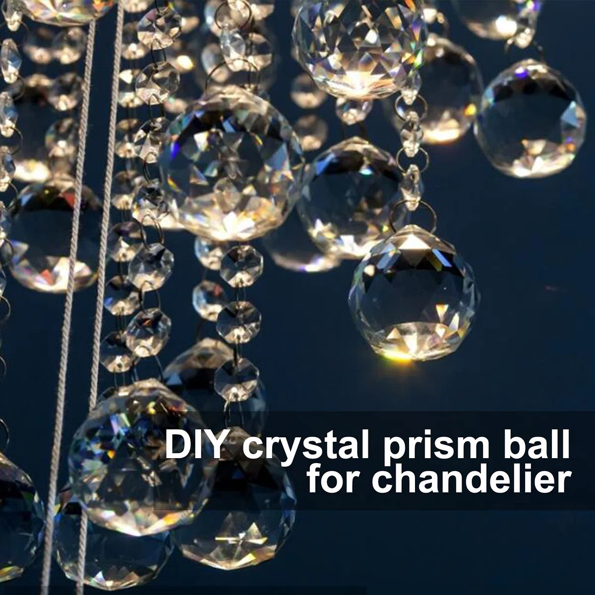 30mm/1.18" 20 Pièces Cristal Sphère Prismes Lumière Capturante Rainbow Pendentifs Fabricant, Cristaux Suspensifs pour Fenêtres, Feng Shui, Offrande (Couleur AB)