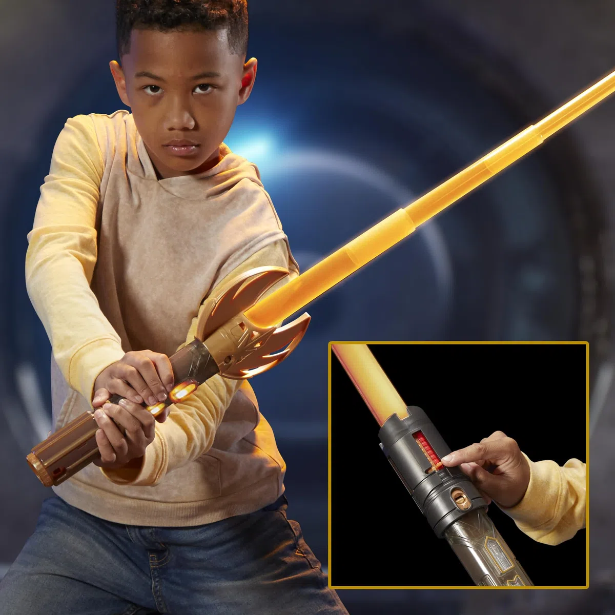Star Wars Lightsaber Forge, Sabre Laser de Maître Couleurs de la Force, Sabre Laser électronique avec Lame changeant de Couleur