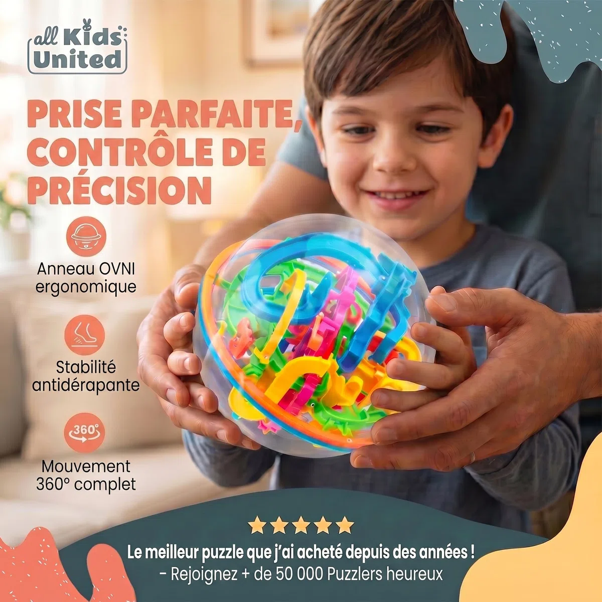 Labyrinthe à Billes 3D - Magic Maze Puzzle Ball Jeu d'adresse Casse-tête sphérique 3D (Avancé)