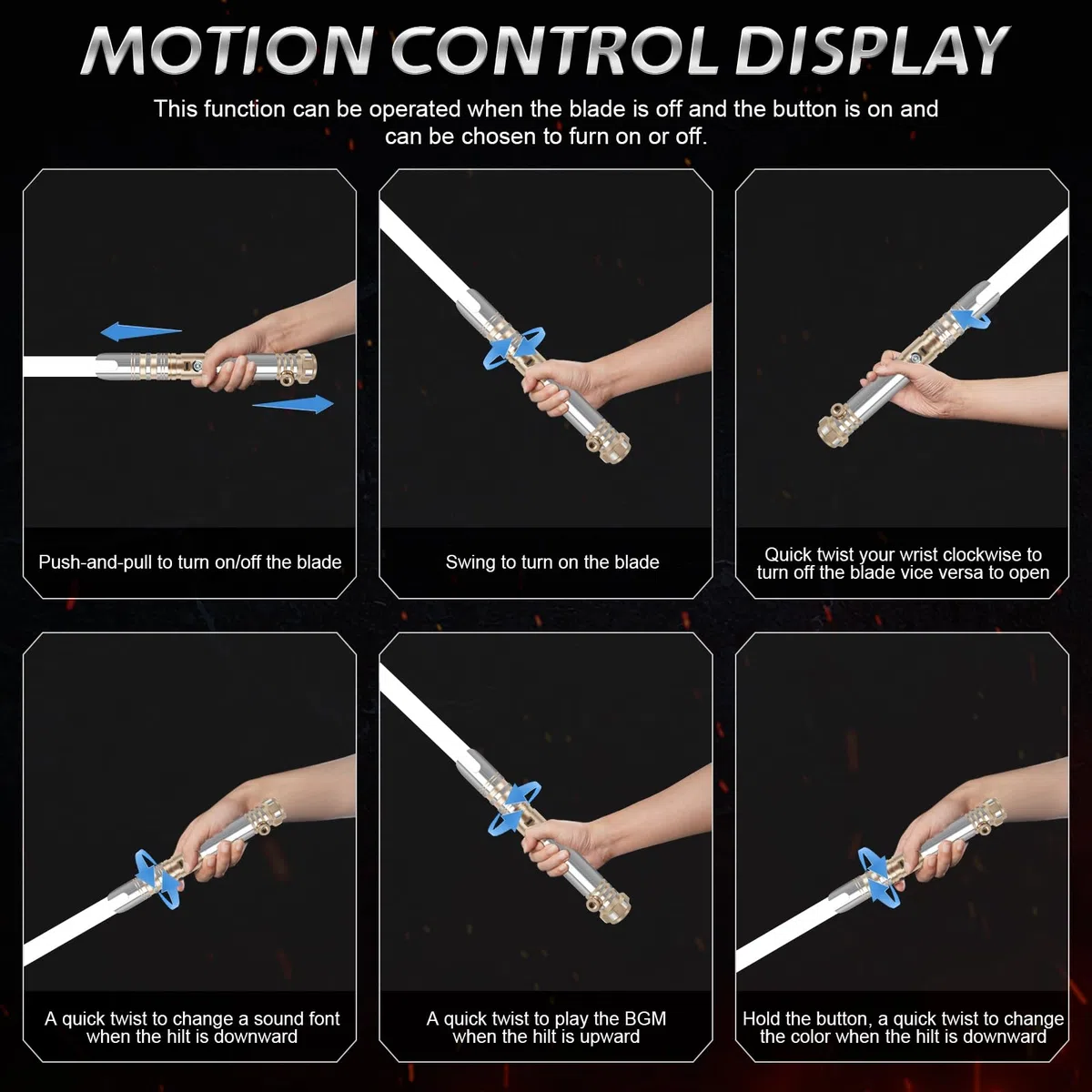 ELESKOCO Sabre laser de duel à balancement fluide, couleurs RVB infinies changeables avec 16 polices sonores et contrôle de mouvement | Sabre laser à poignée en aluminium de qualité supérieure pour