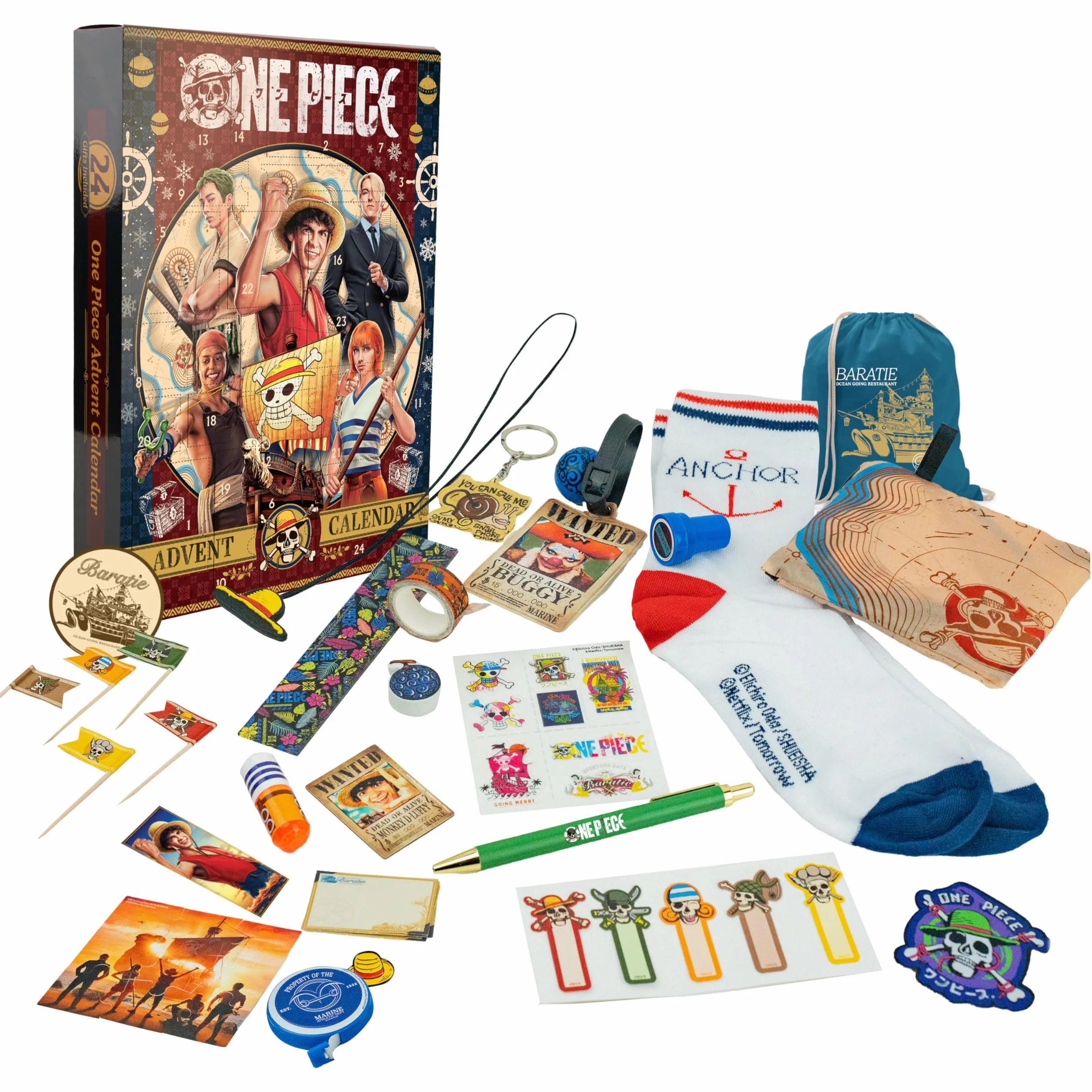 Cinereplicas - Calendrier de l'Avent One Piece - Licence officielle