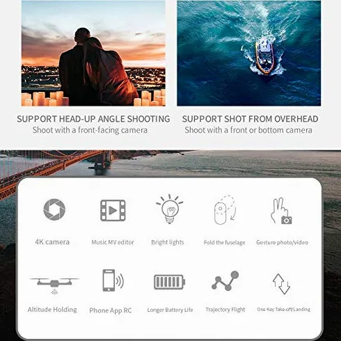 E88 WiFi FPV Drone avec Grand Angle 4K HD Double CaméRa Pliable Altitude Maintenue TéLéCommande Quadrirotor Drones Professionnels